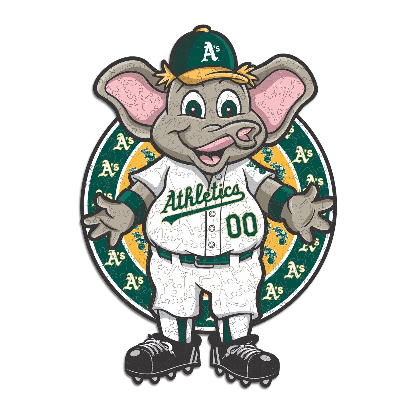 Oakland Athletics™ Mascota - Rompecabezas de Madera