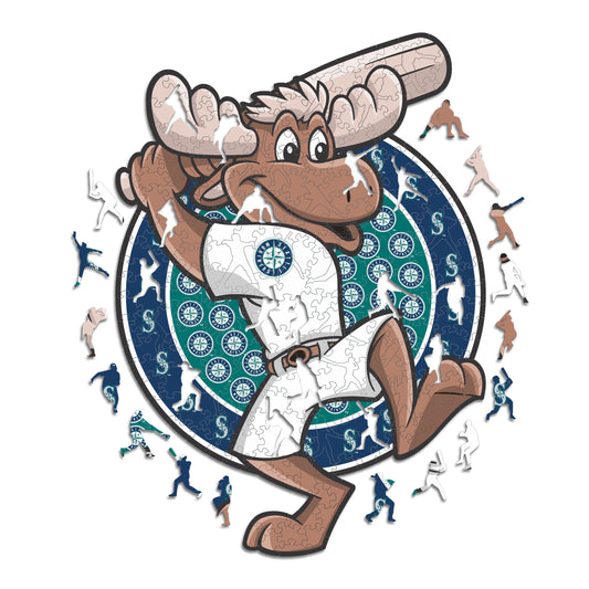 Seattle Mariners™ Mascota - Rompecabezas de Madera