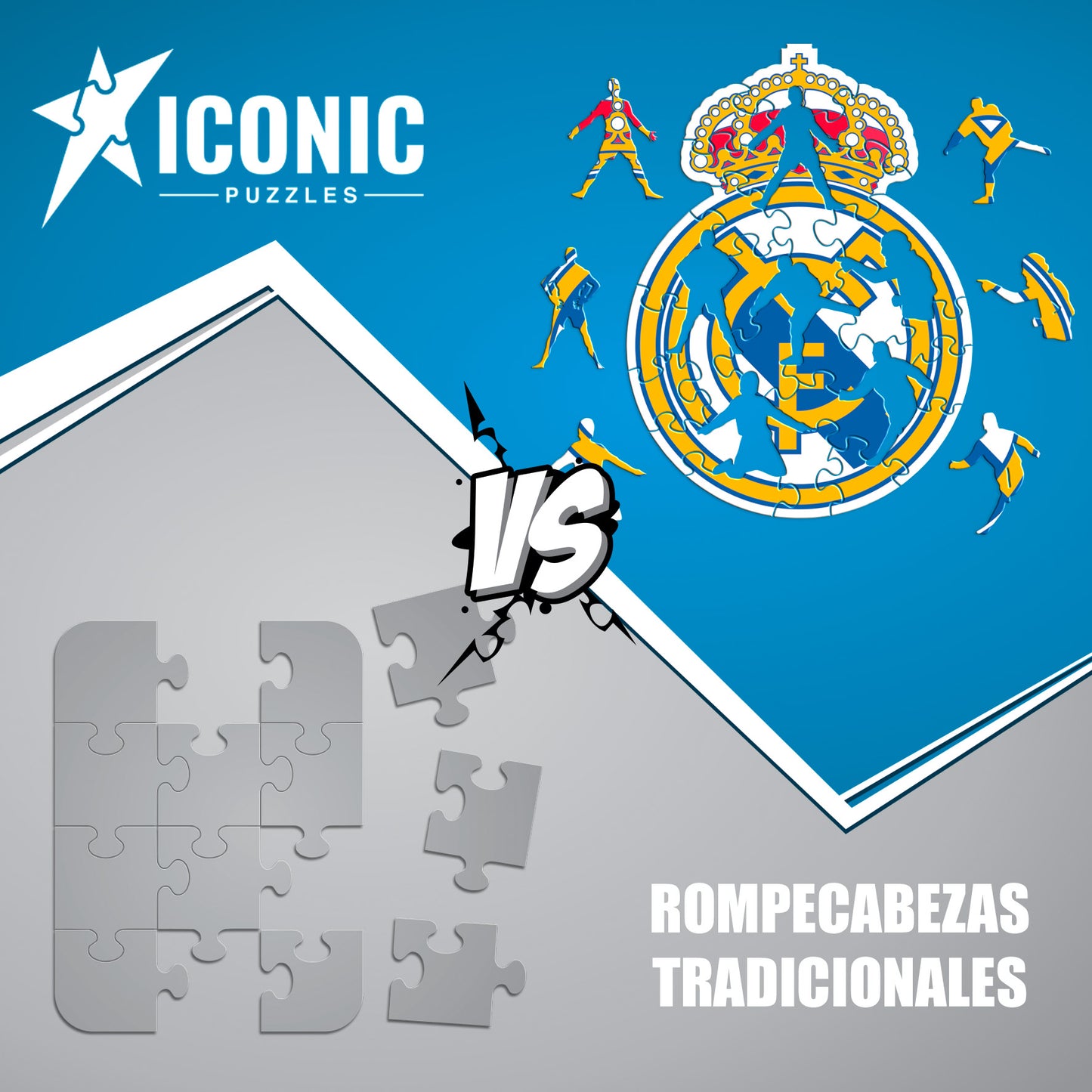 Real Madrid CF® Escudo - Rompecabezas de Madera