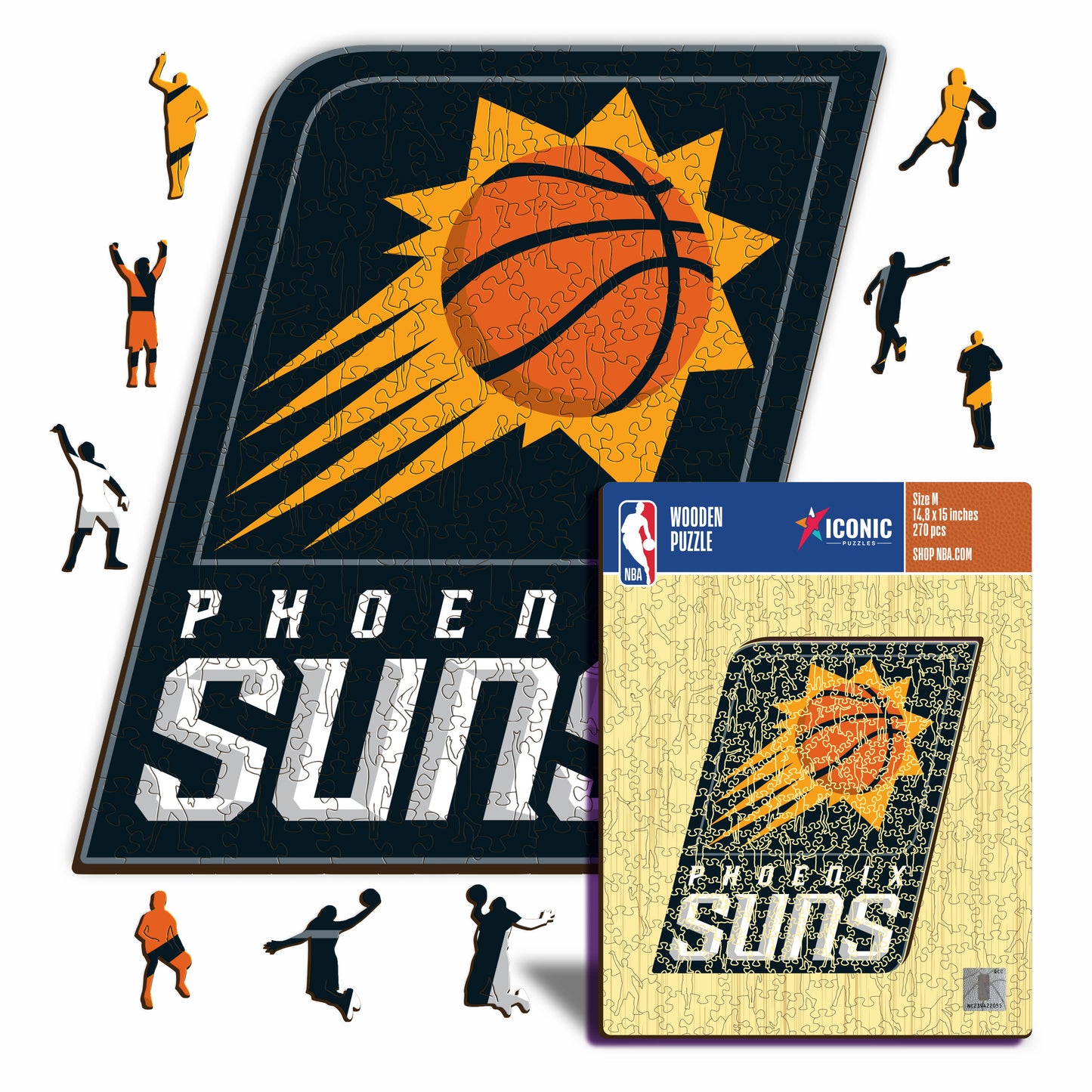 Phoenix Suns™ Logo Rompecabezas de Madera