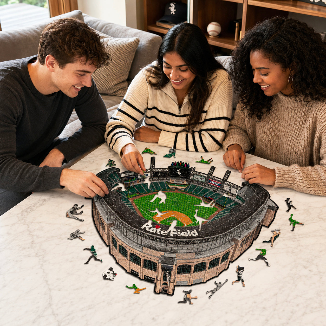 Chicago White Sox™ Rate Field - Rompecabezas de Madera