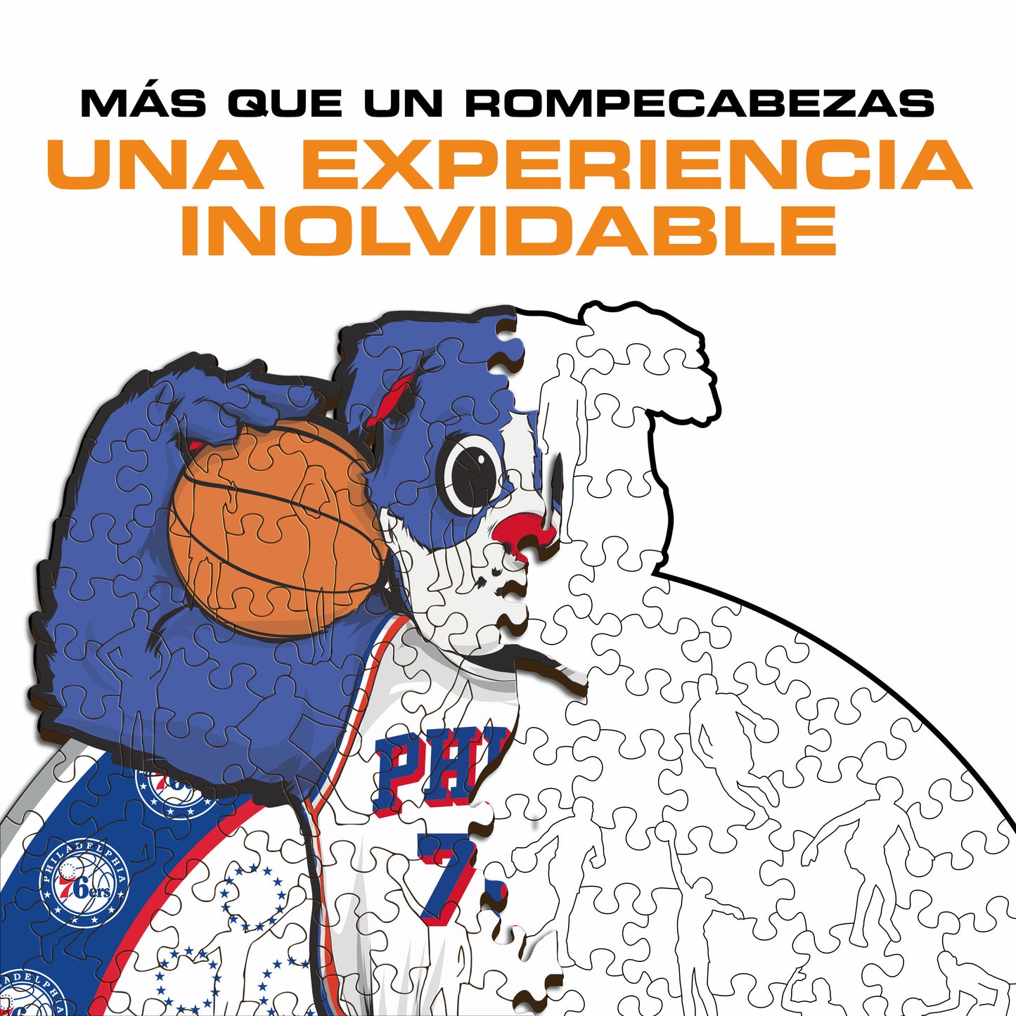 Philadelphia 76ers™ Mascota Rompecabezas de Madera