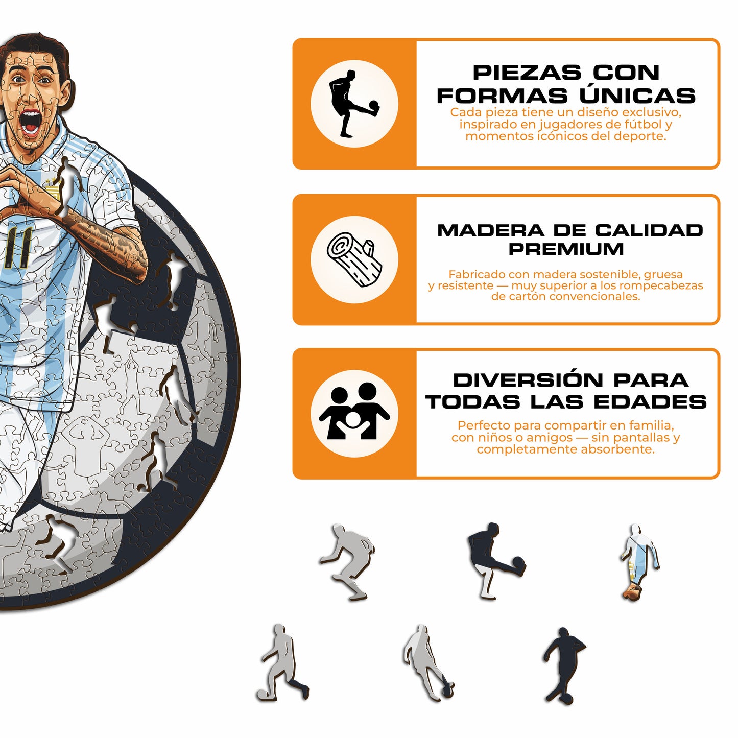 Ángel Di María - Rompecabezas de Madera
