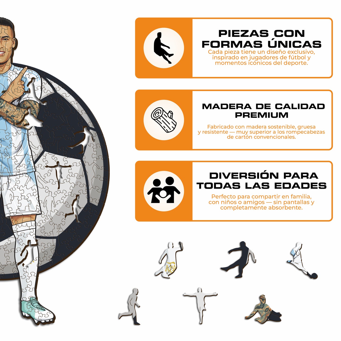 Lautaro Martinez - Rompecabezas de Madera