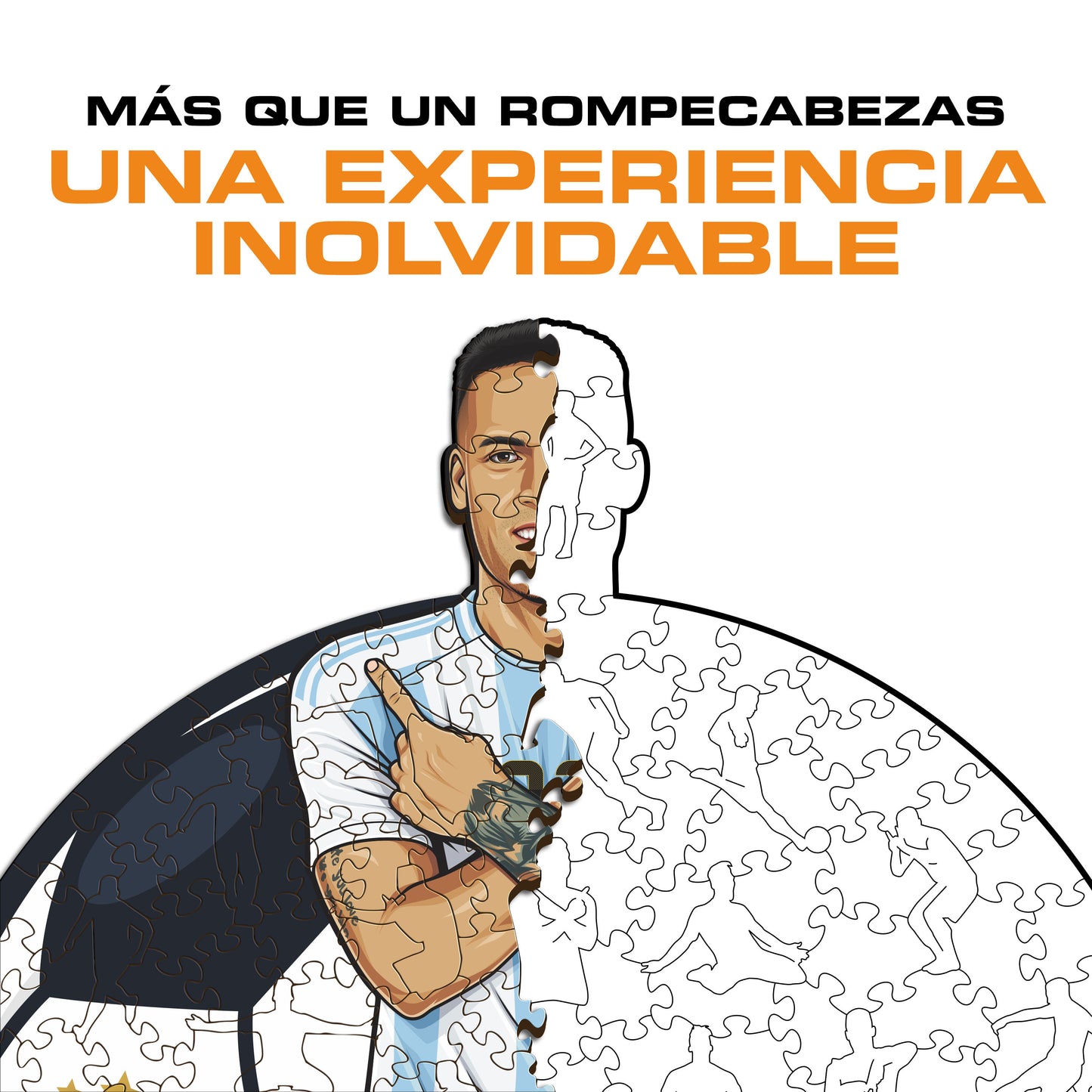 Lautaro Martinez - Rompecabezas de Madera