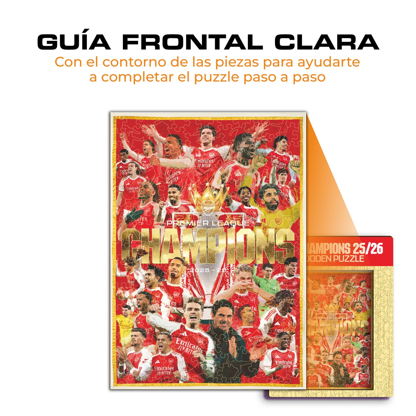 Arsenal FC® Premier League Champions 25/26 - Rompecabezas de Madera