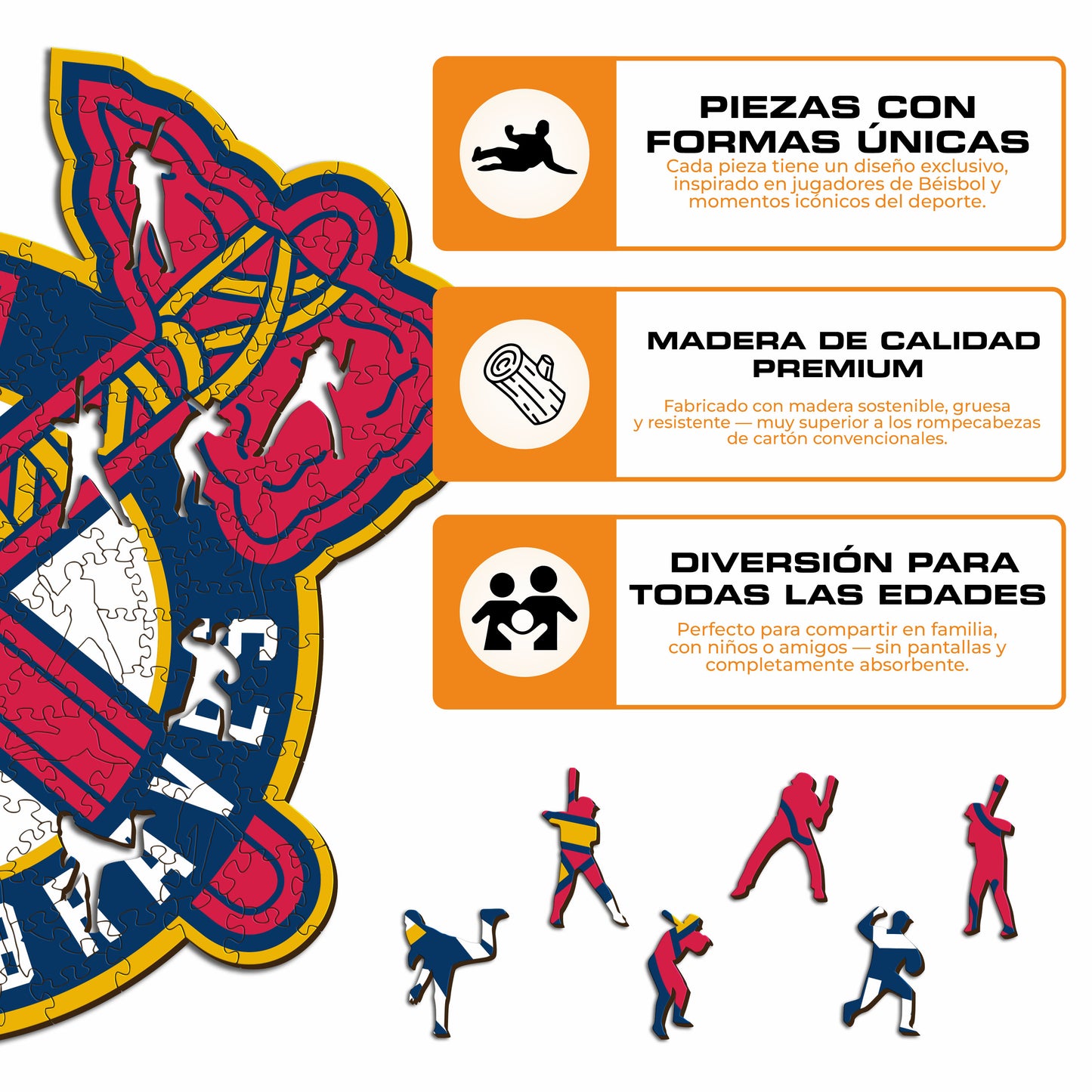 Atlanta Braves™ - Rompecabezas de Madera