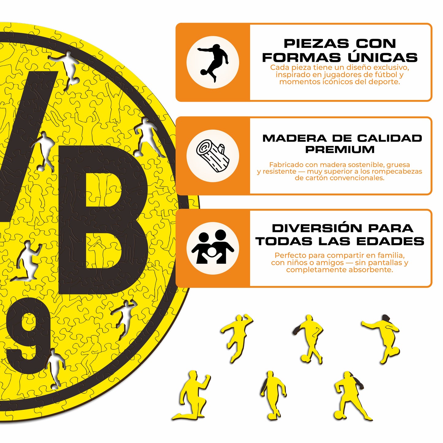 Borussia Dortmund® Escudo - Rompecabezas de Madera