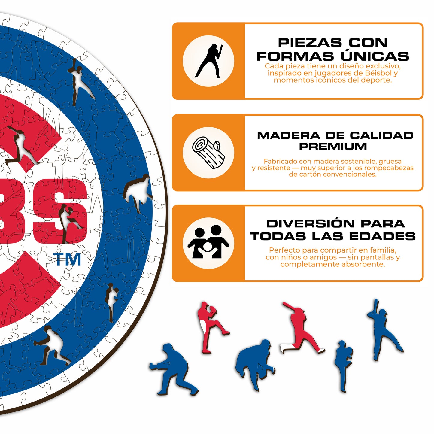 Chicago Cubs™ - Rompecabezas de Madera