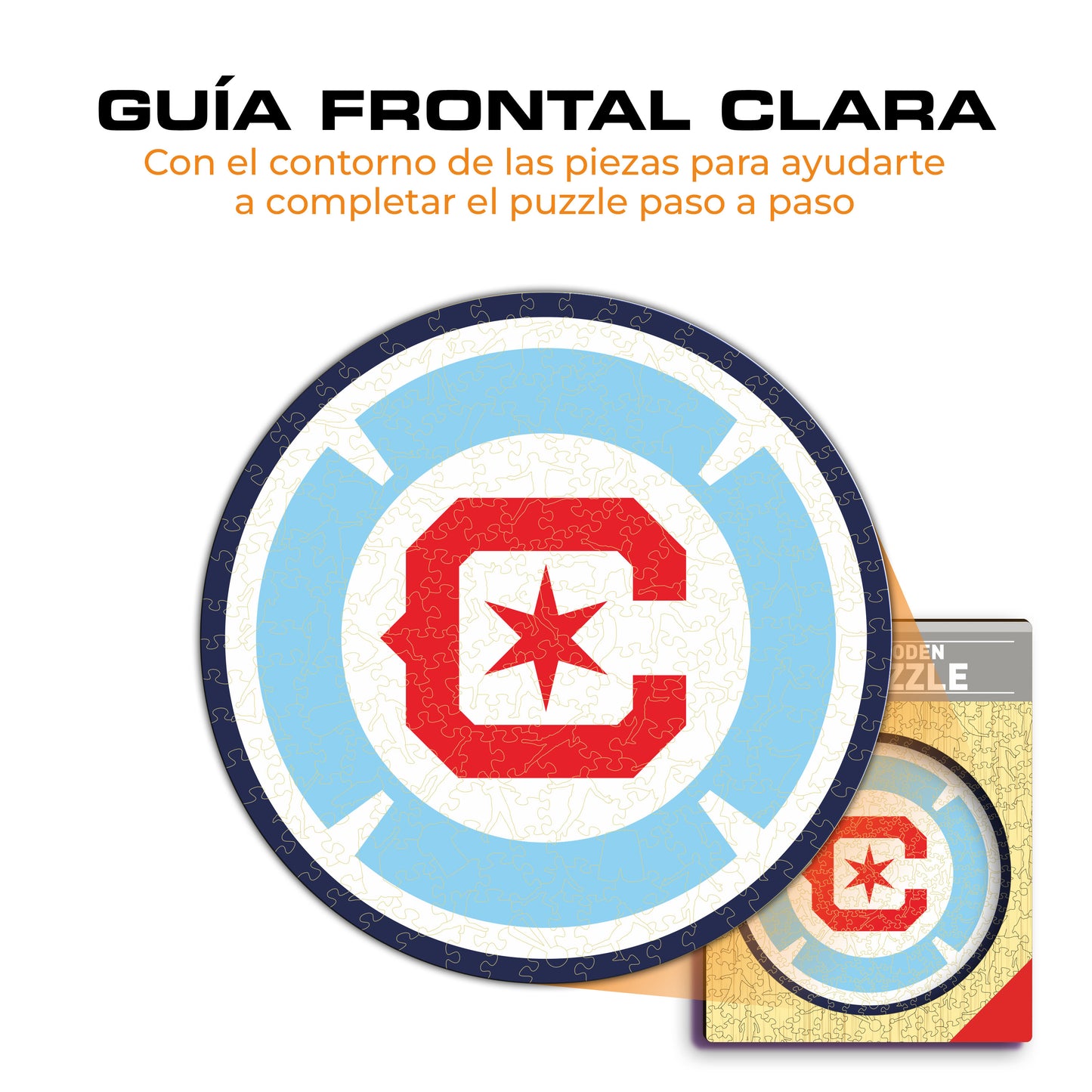 Chicago Fire® Escudo - Rompecabezas de Madera