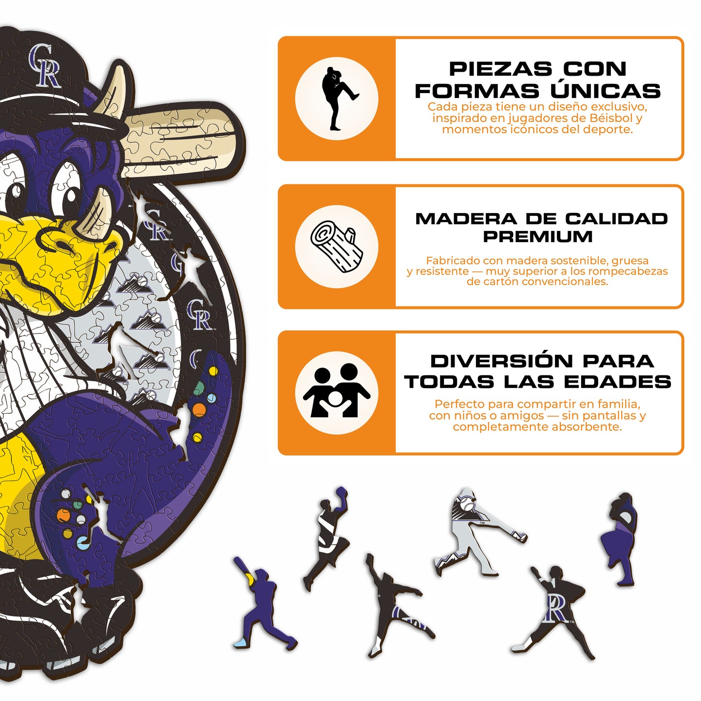 Colorado Rockies™ Mascota - Rompecabezas de Madera