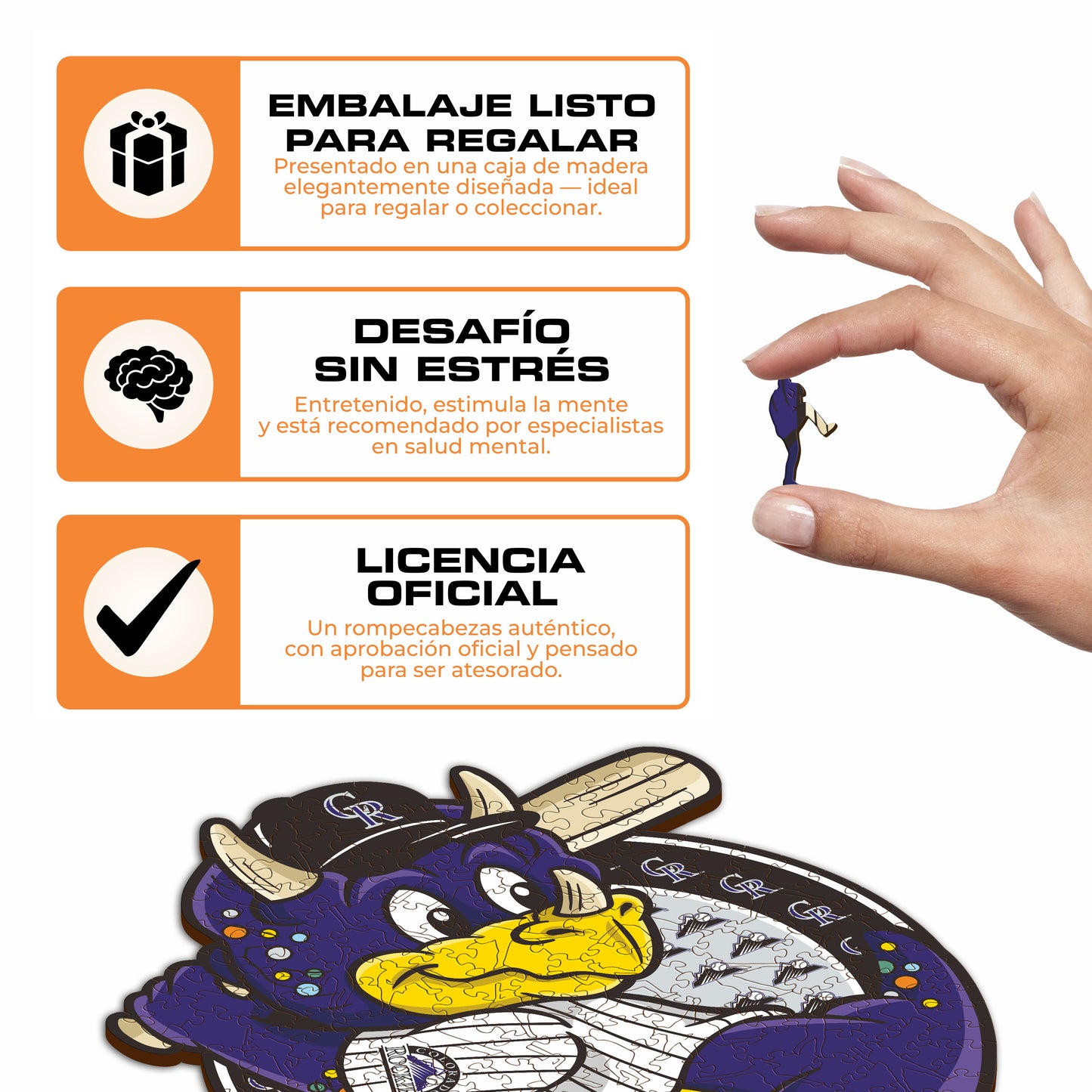 Colorado Rockies™ Mascota - Rompecabezas de Madera