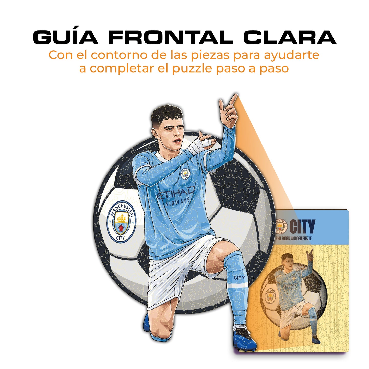 Phil Foden - Rompecabezas de Madera