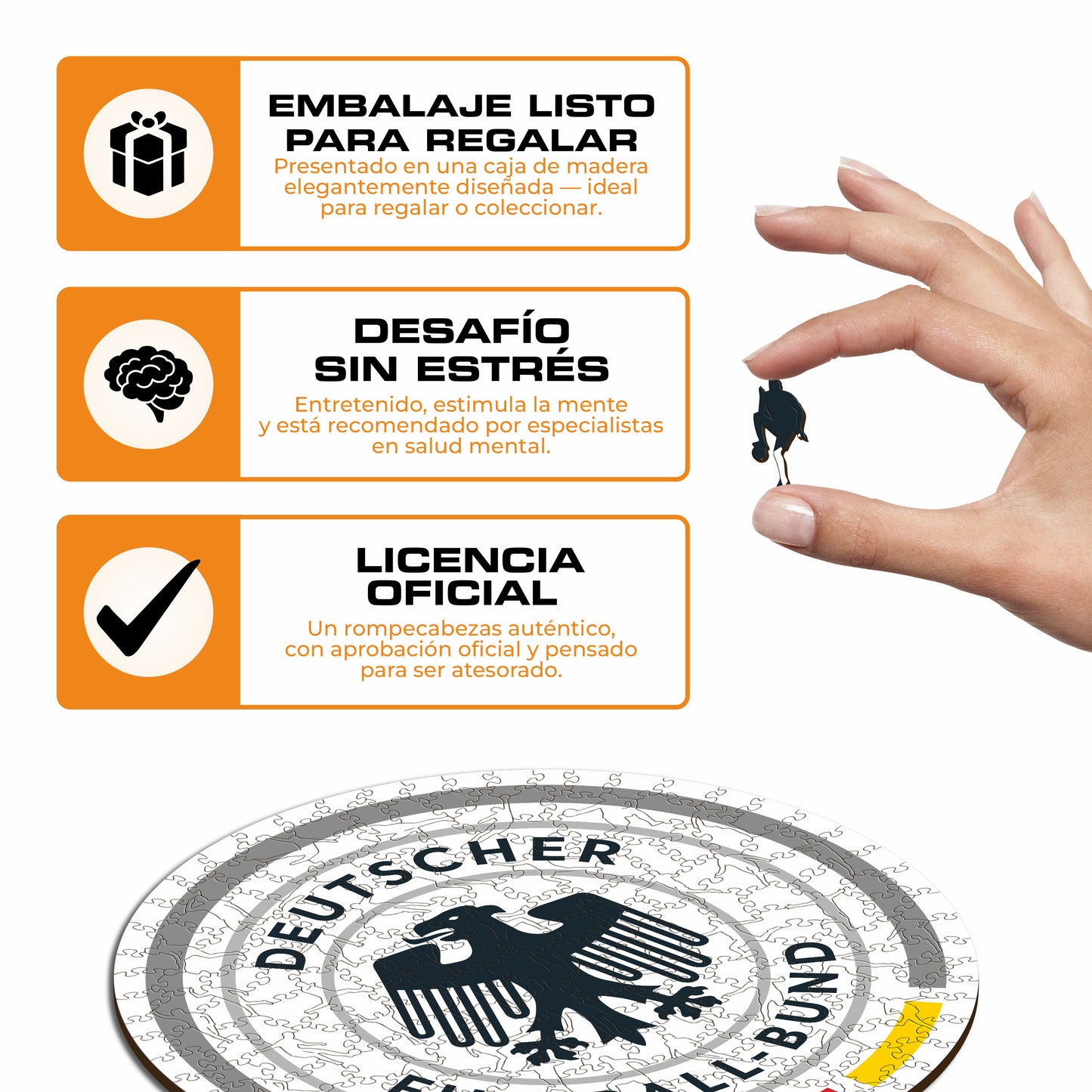 Selección Alemana® Escudo - Rompecabezas de Madera