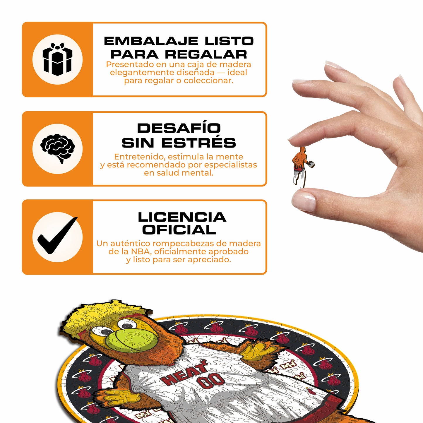 Miami Heat™ Mascota Rompecabezas de Madera