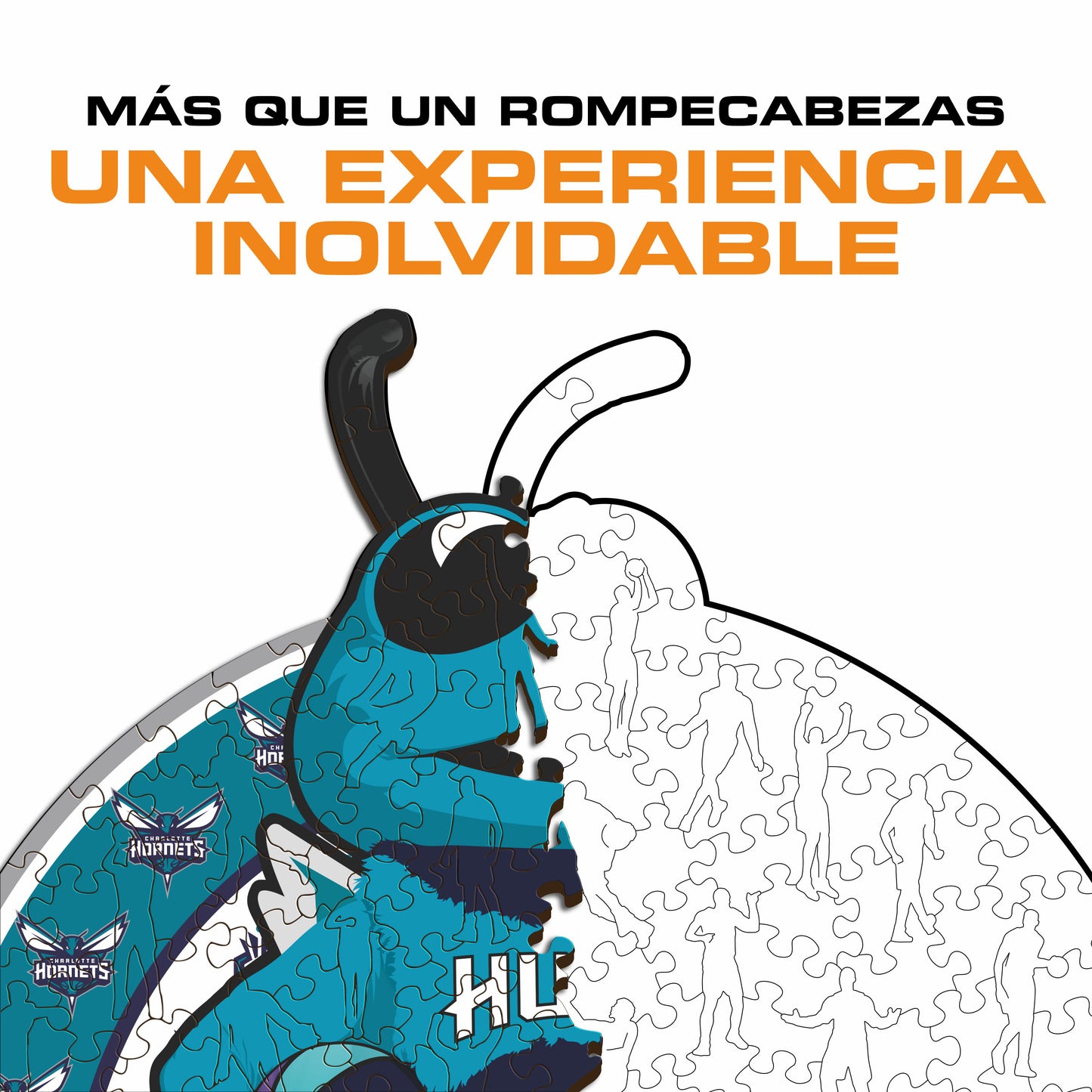 Charlotte Hornets™ Mascota Rompecabezas de Madera