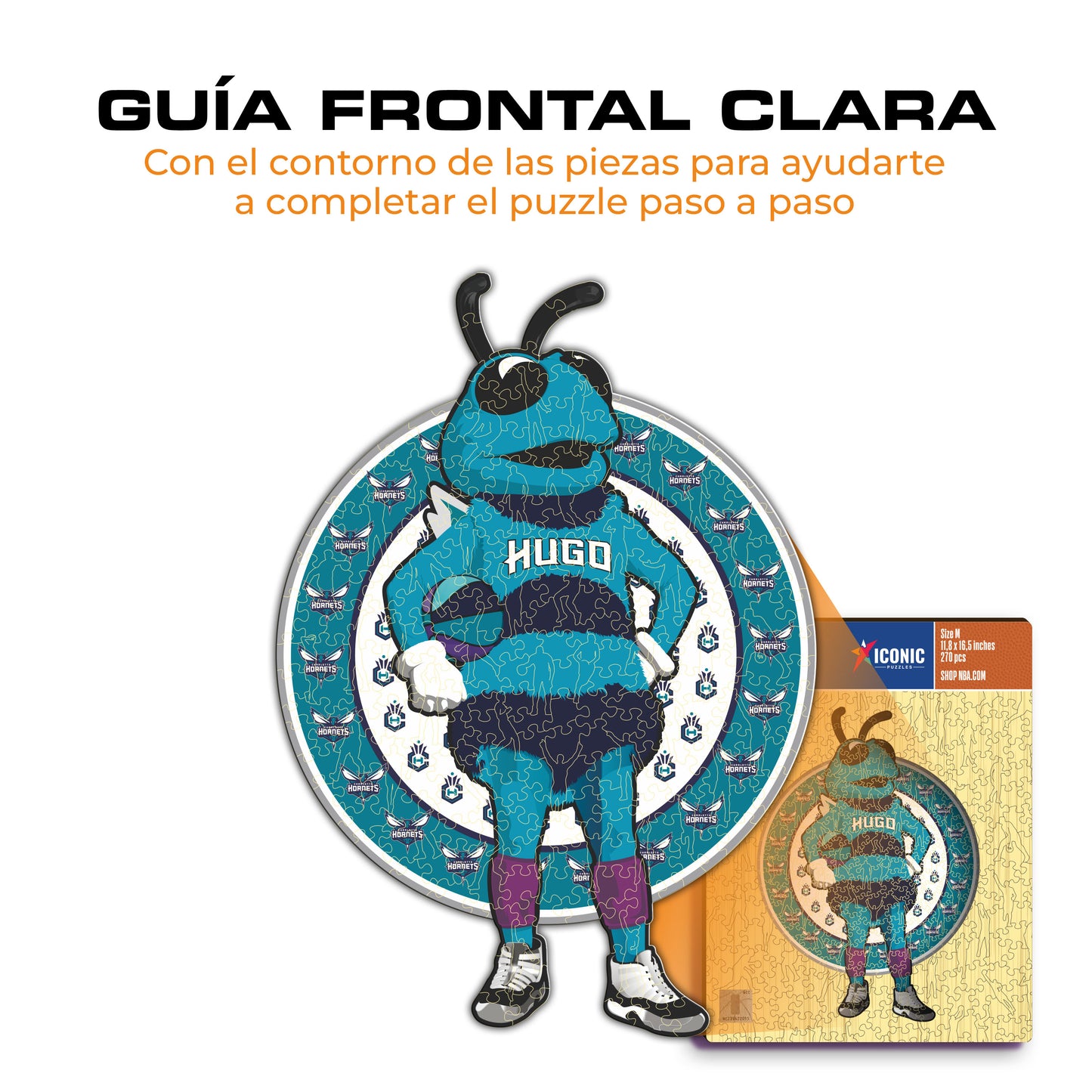 Charlotte Hornets™ Mascota Rompecabezas de Madera