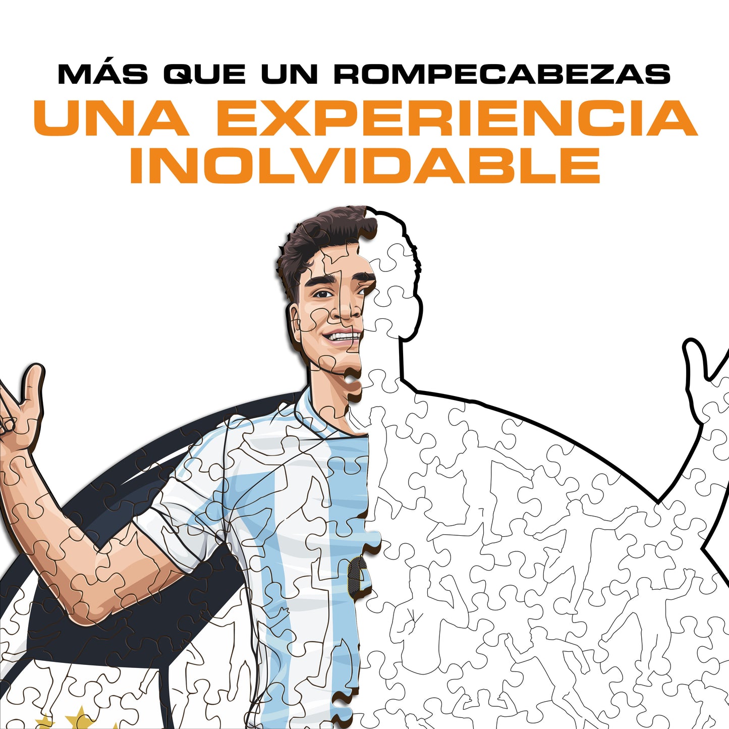 Julian Alvarez - Rompecabezas de Madera