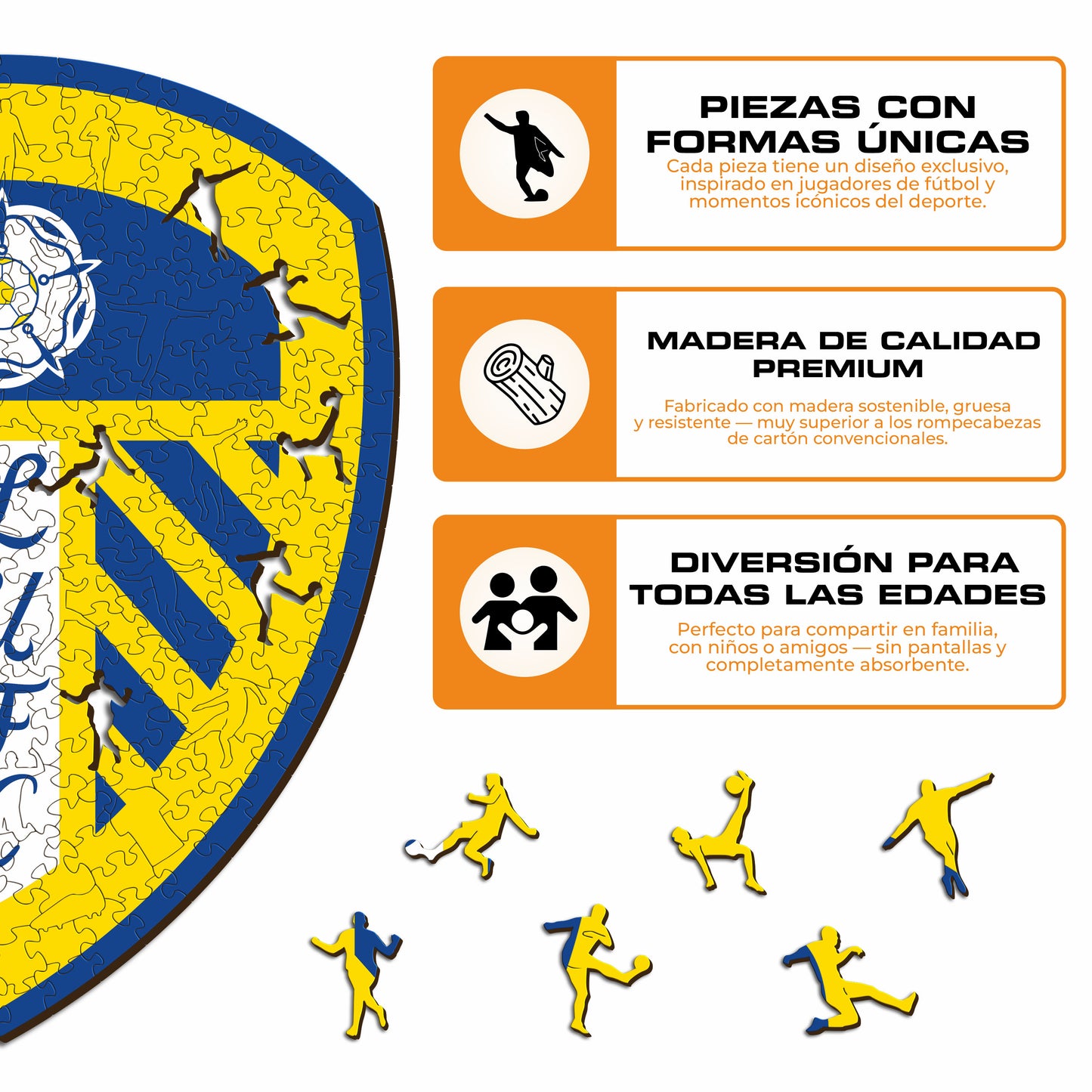 Leeds United FC® Escudo - Rompecabezas de Madera