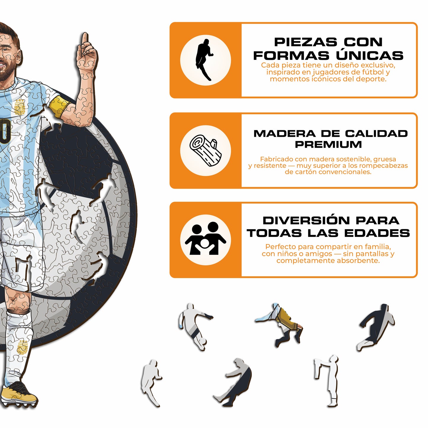 Lionel Messi - Rompecabezas de Madera