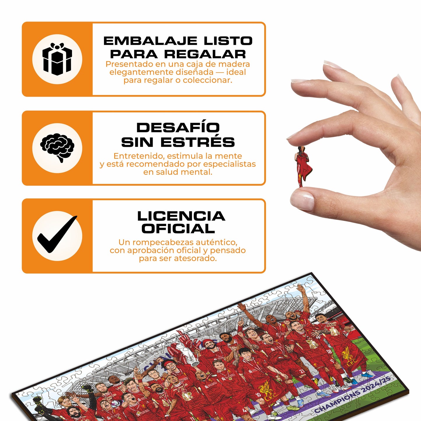 Liverpool FC® Premier League Champions 24/25 - Rompecabezas de Madera