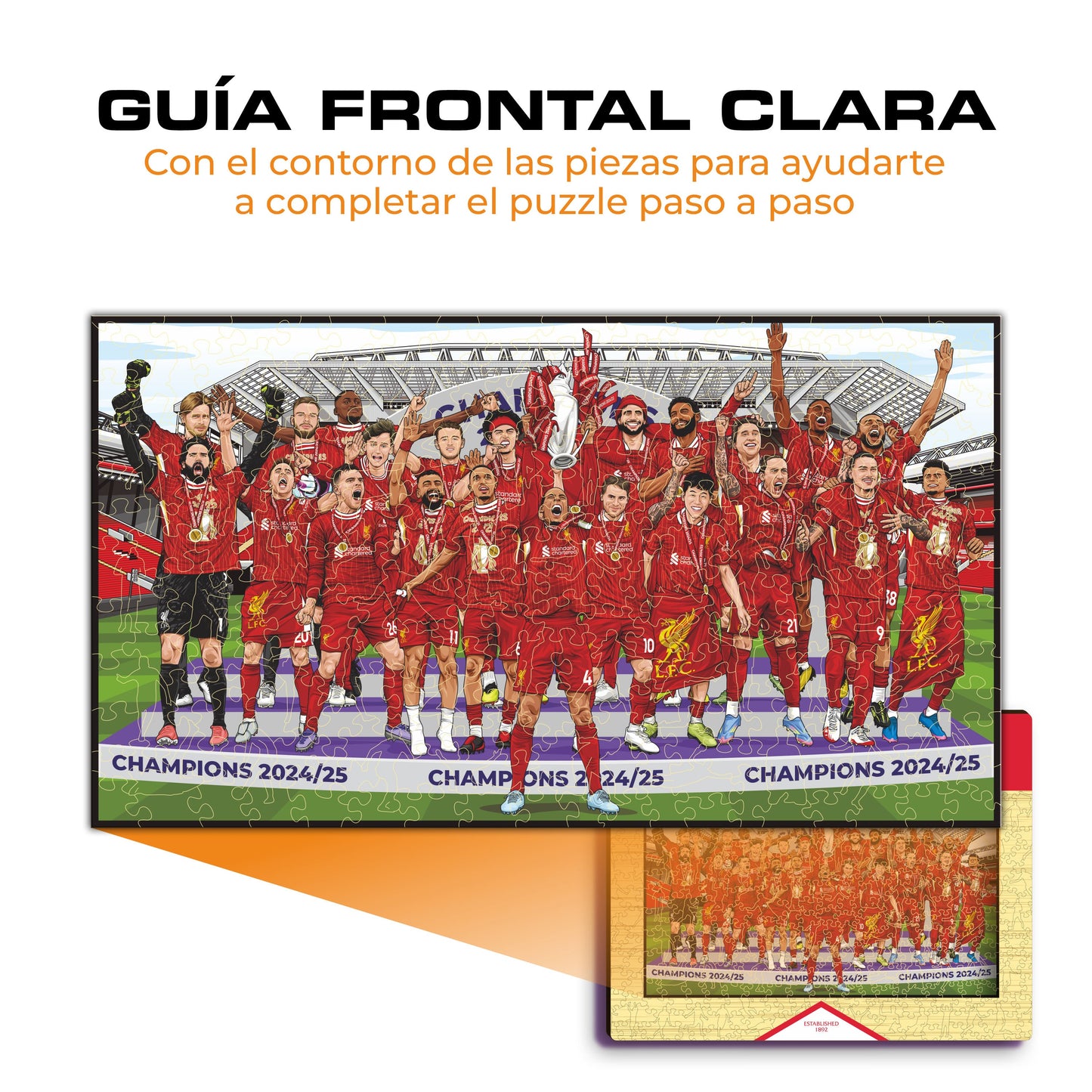 Liverpool FC® Premier League Champions 24/25 - Rompecabezas de Madera