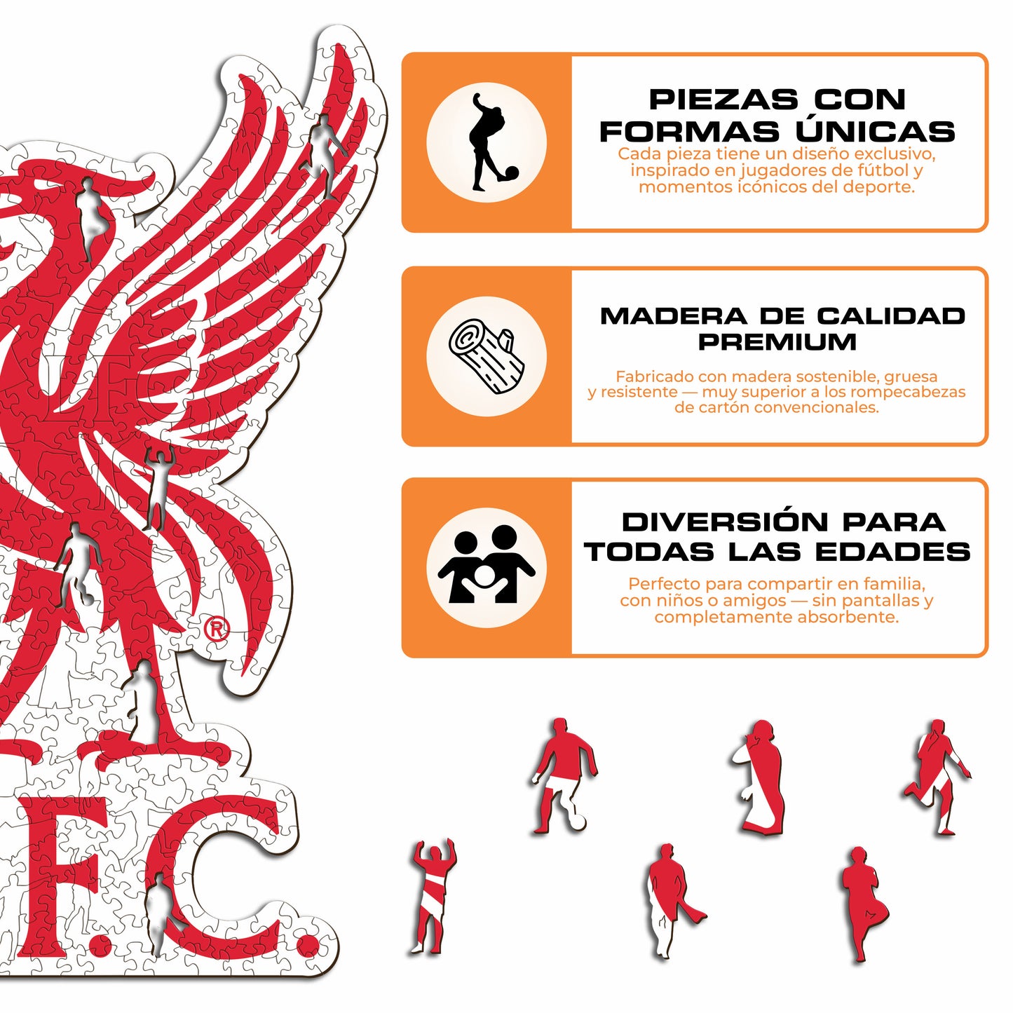 Liverpool FC® Classic Escudo - Rompecabezas de Madera