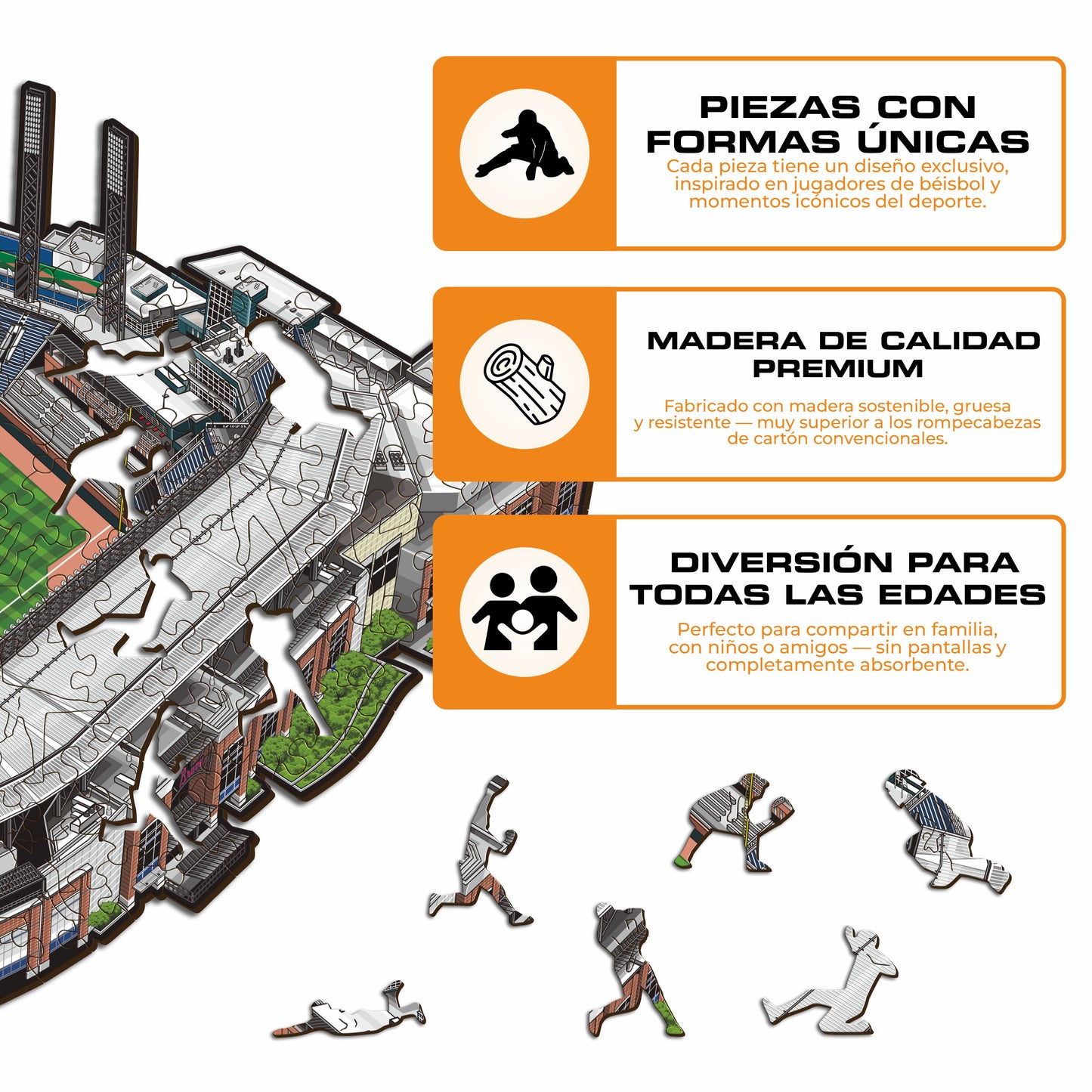 Atlanta Braves™ Truist Park - Rompecabezas de Madera