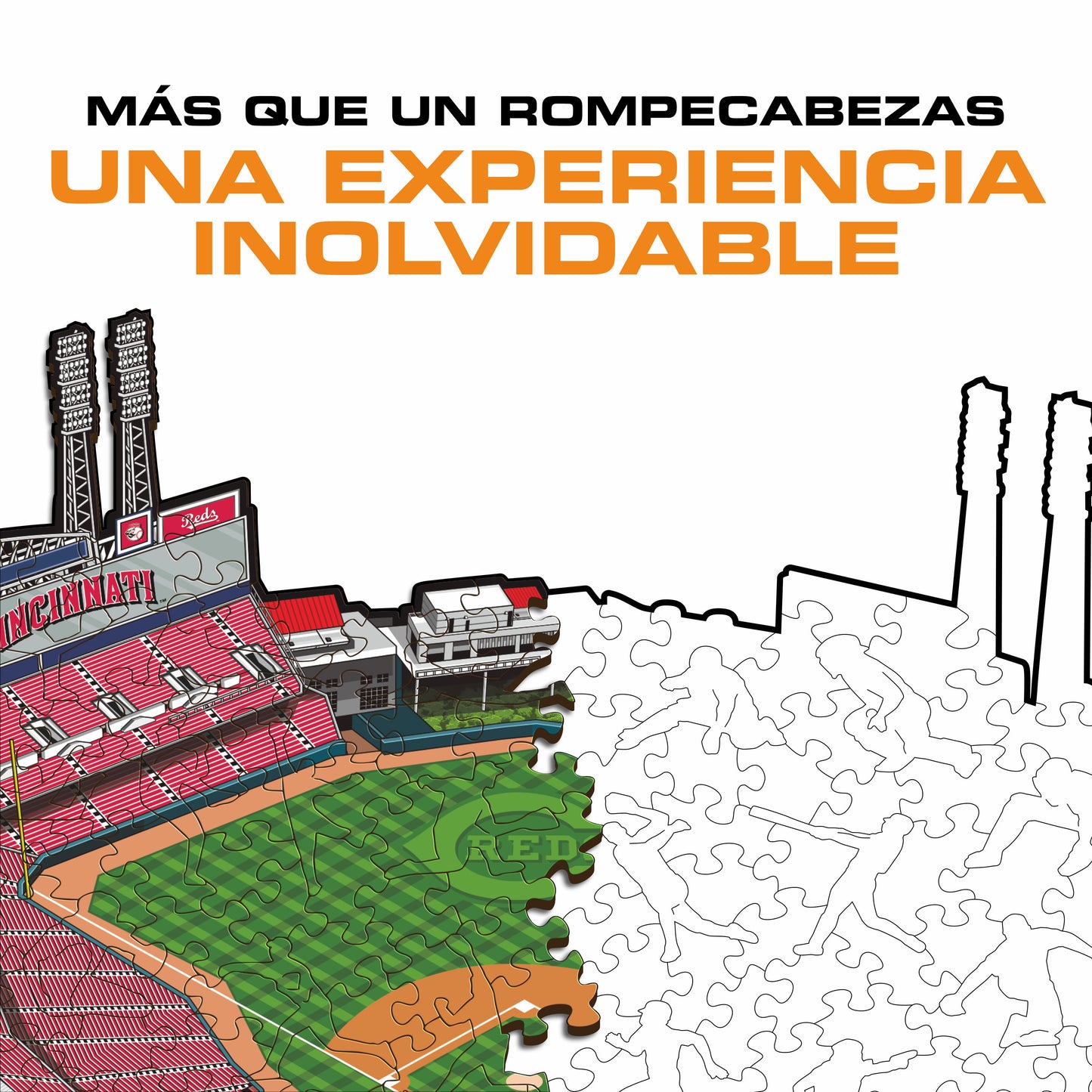 Cincinnati Reds™ Great American Ball Park - Rompecabezas de Madera