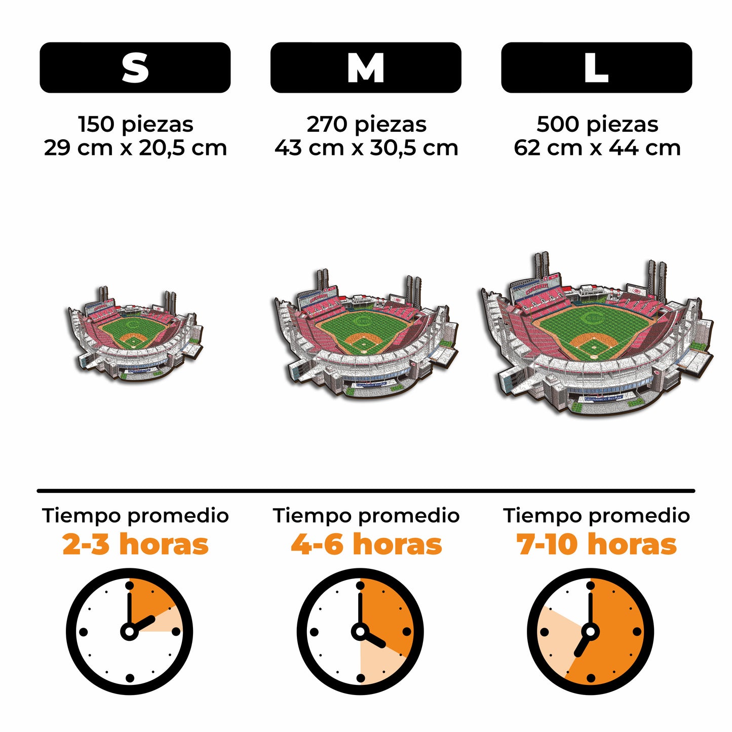 Cincinnati Reds™ Great American Ball Park - Rompecabezas de Madera