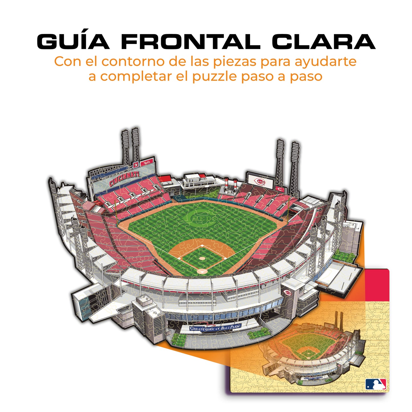 Cincinnati Reds™ Great American Ball Park - Rompecabezas de Madera
