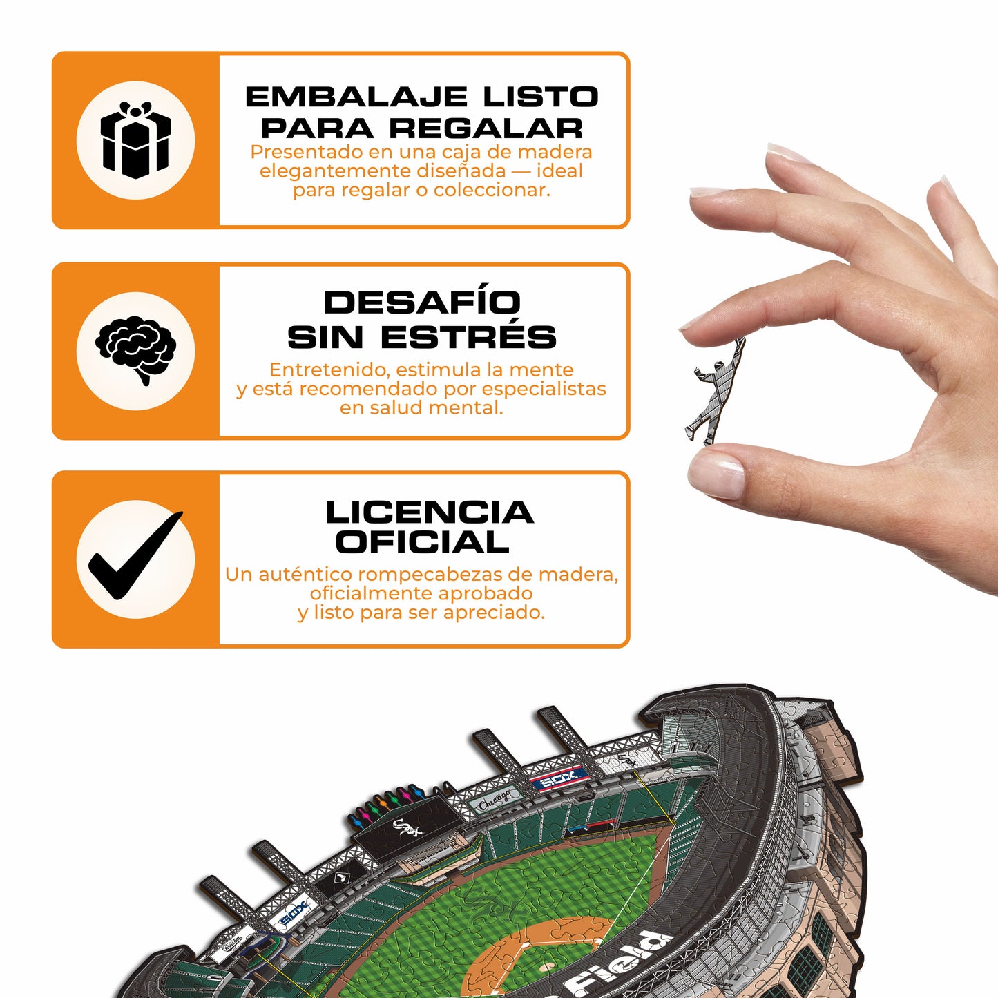 Chicago White Sox™ Rate Field - Rompecabezas de Madera