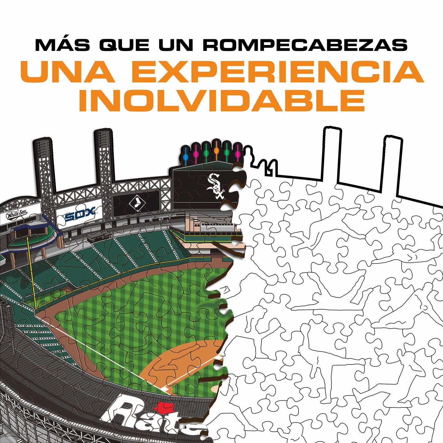 Chicago White Sox™ Rate Field - Rompecabezas de Madera
