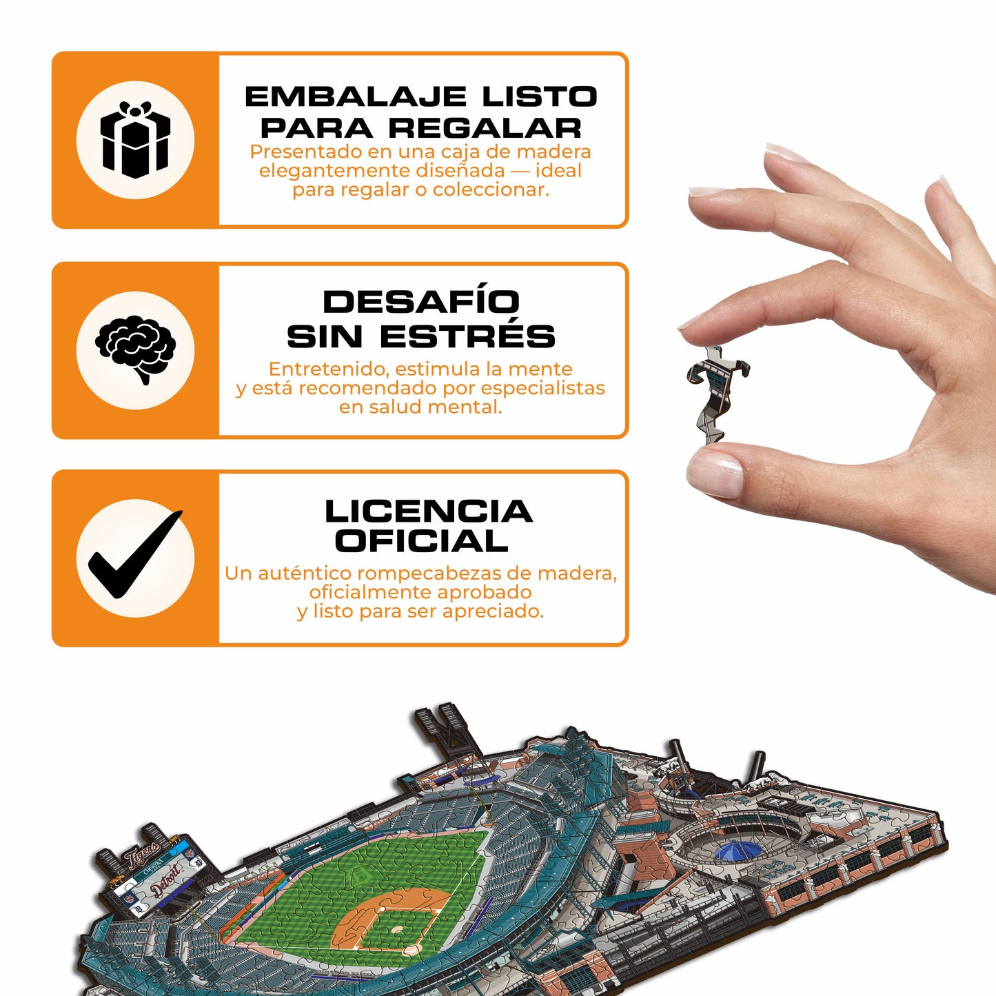 Detroit Tigers™ Comerica Park - Rompecabezas de Madera
