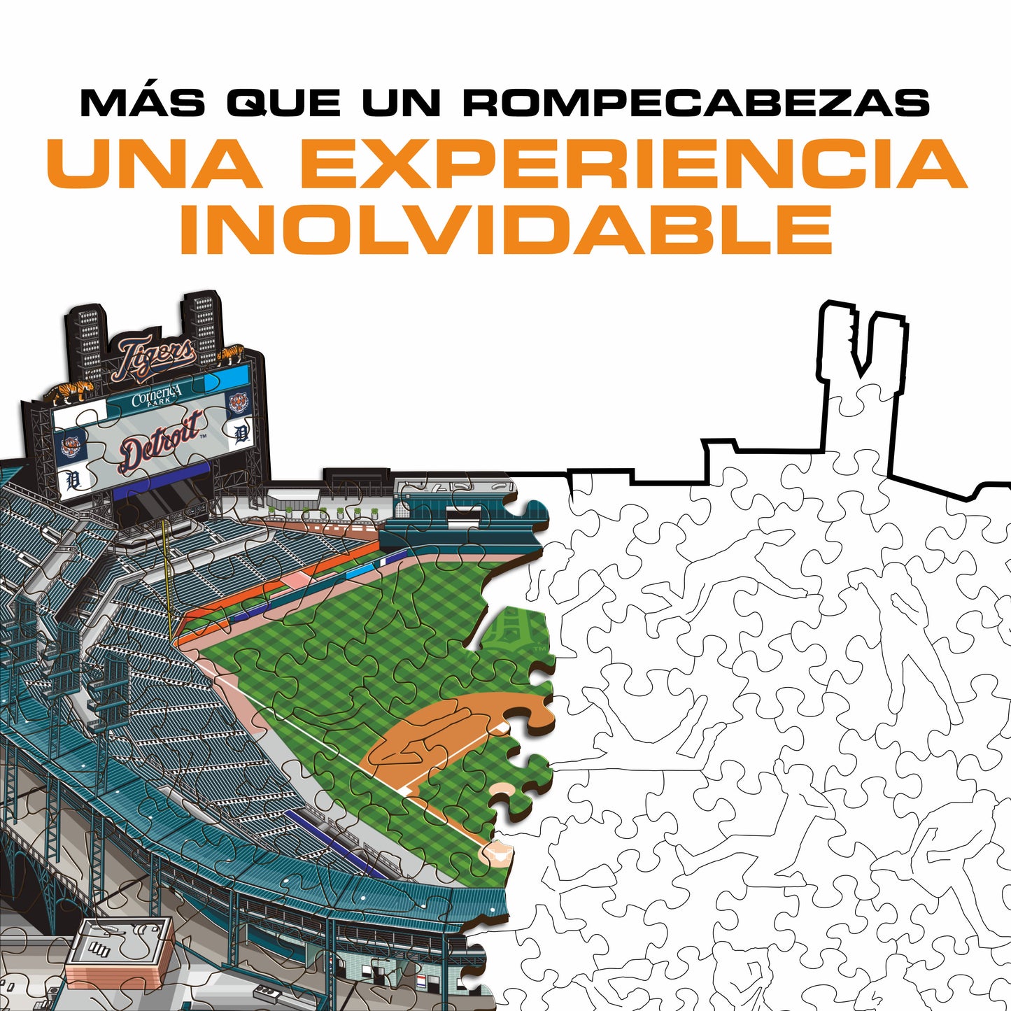 Detroit Tigers™ Comerica Park - Rompecabezas de Madera