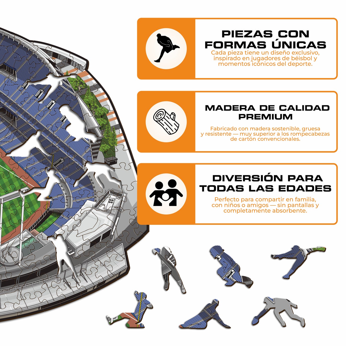 Kansas City Royals™ Kauffman Stadium - Rompecabezas de Madera