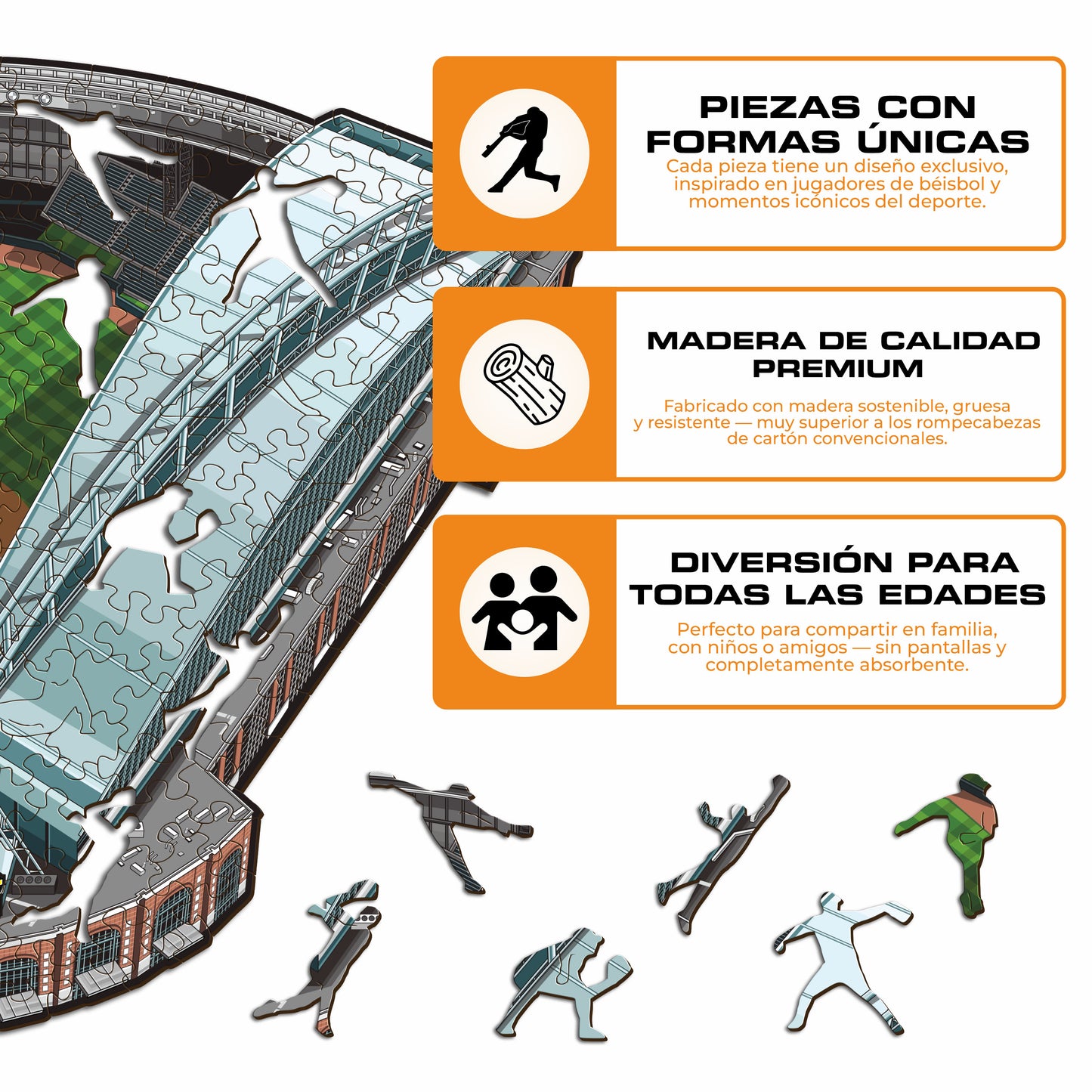 Milwaukee Brewers™ American Family Field - Rompecabezas de Madera