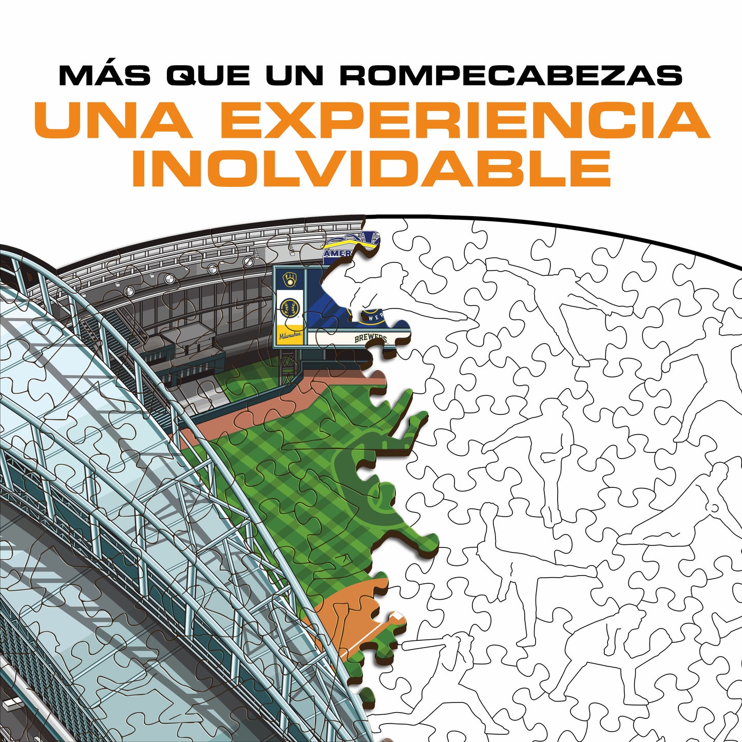 Milwaukee Brewers™ American Family Field - Rompecabezas de Madera