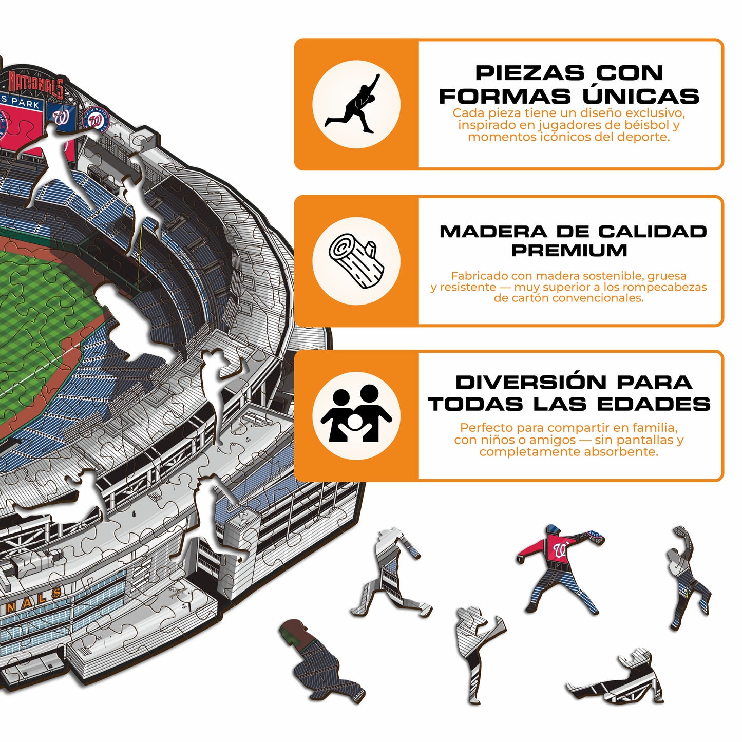 Washington Nationals™ Nationals Park - Rompecabezas de Madera