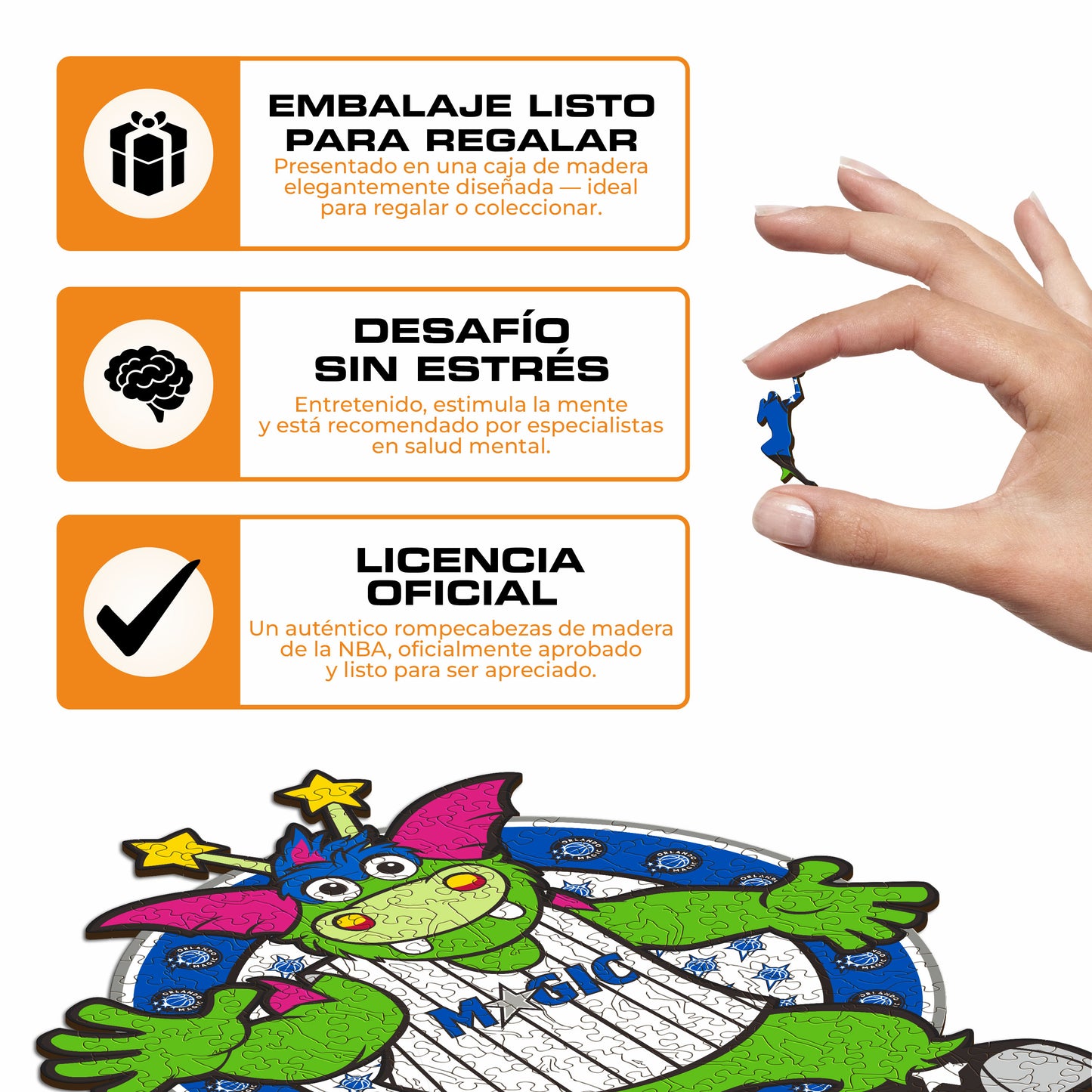 Orlando Magic™ Mascota Rompecabezas de Madera