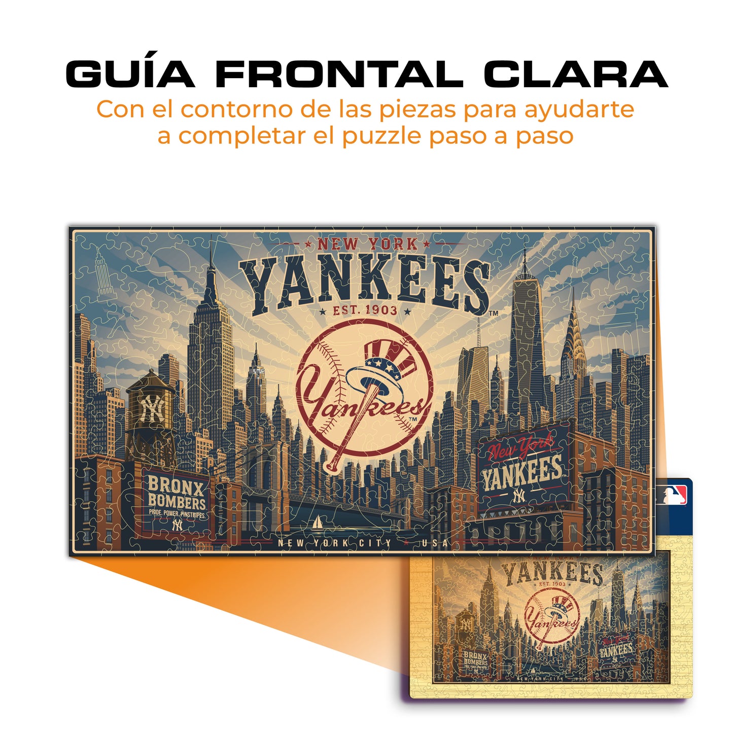 New York Yankees™ Skyline - Rompecabezas de Madera