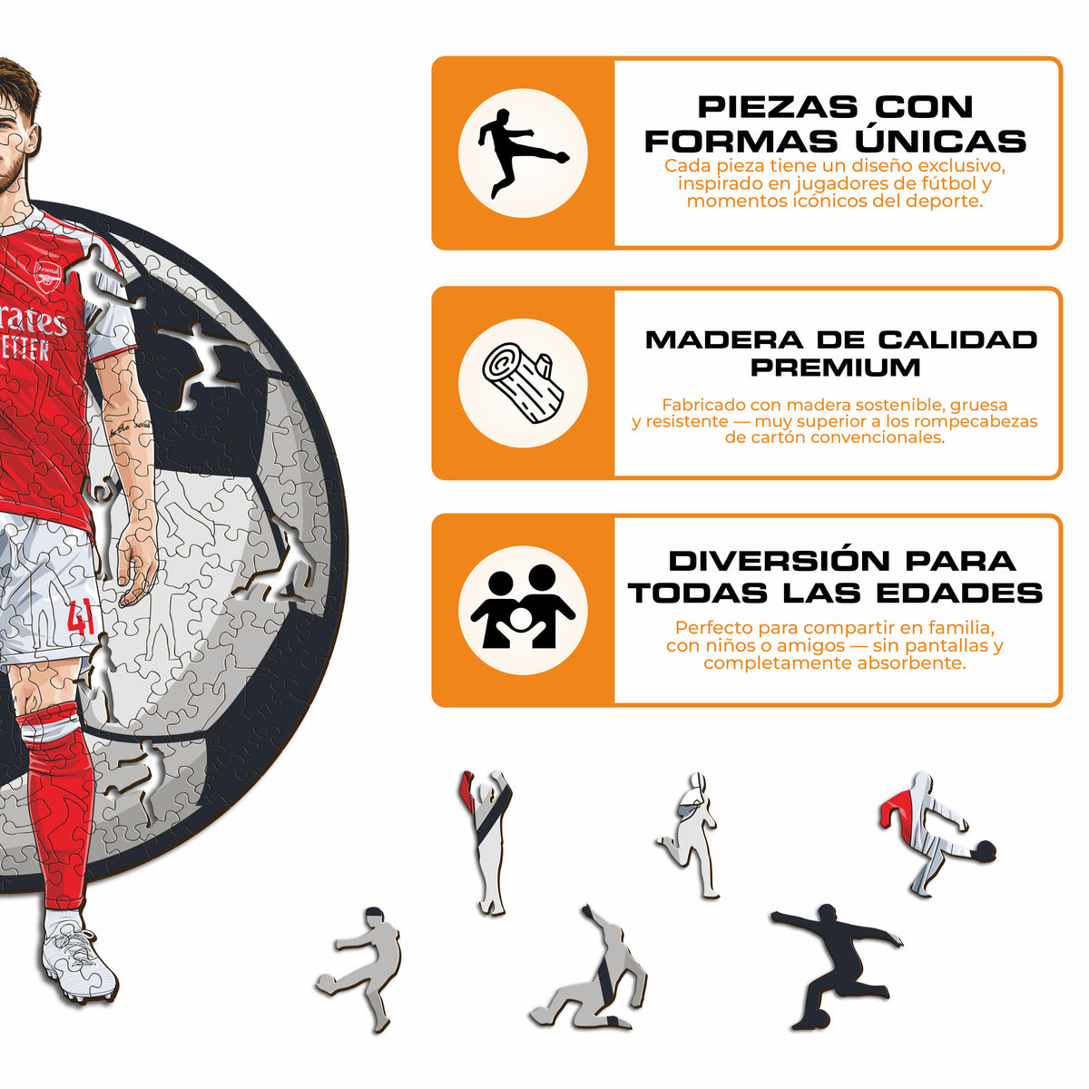 Declan Rice - Rompecabezas de Madera