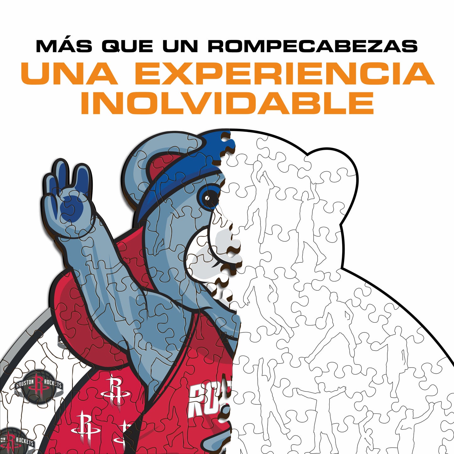 Houston Rockets™ Mascota Rompecabezas de Madera