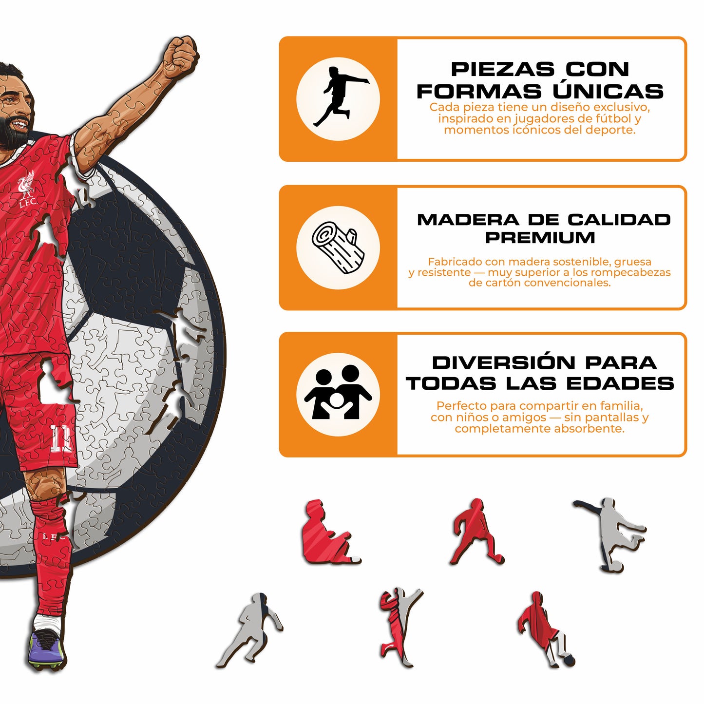 Mohamed Salah - Rompecabezas de Madera
