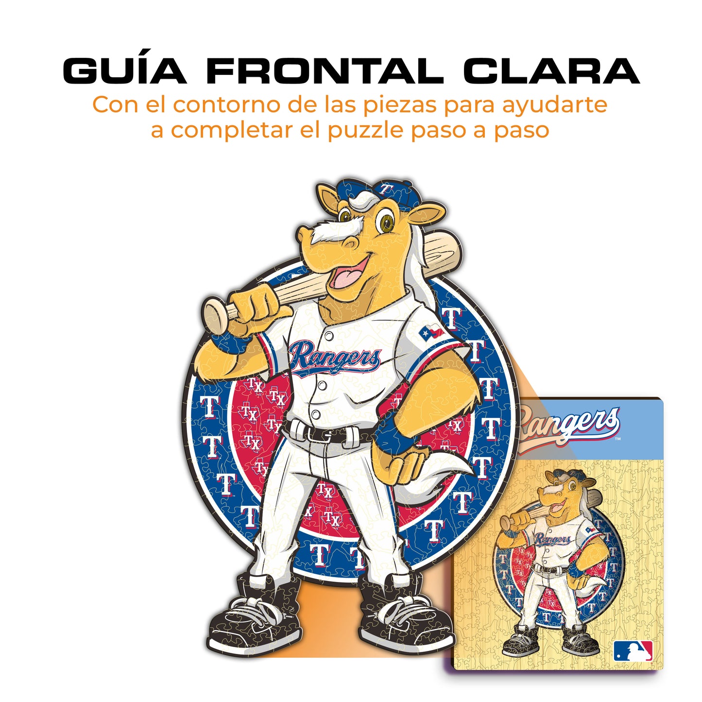 Texas Rangers™ Mascota - Rompecabezas de Madera