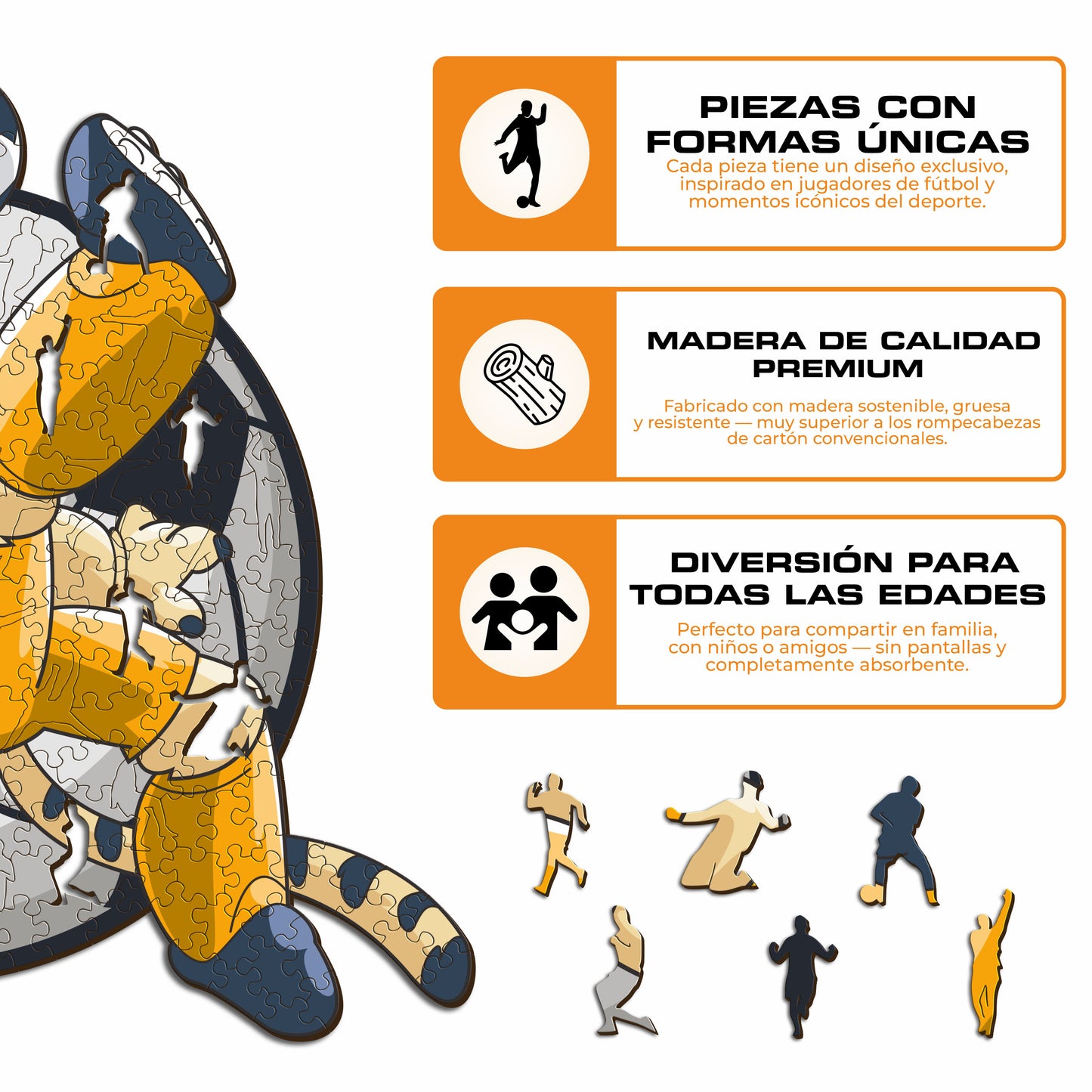 Tigres UANL® Mascota - Rompecabezas de Madera