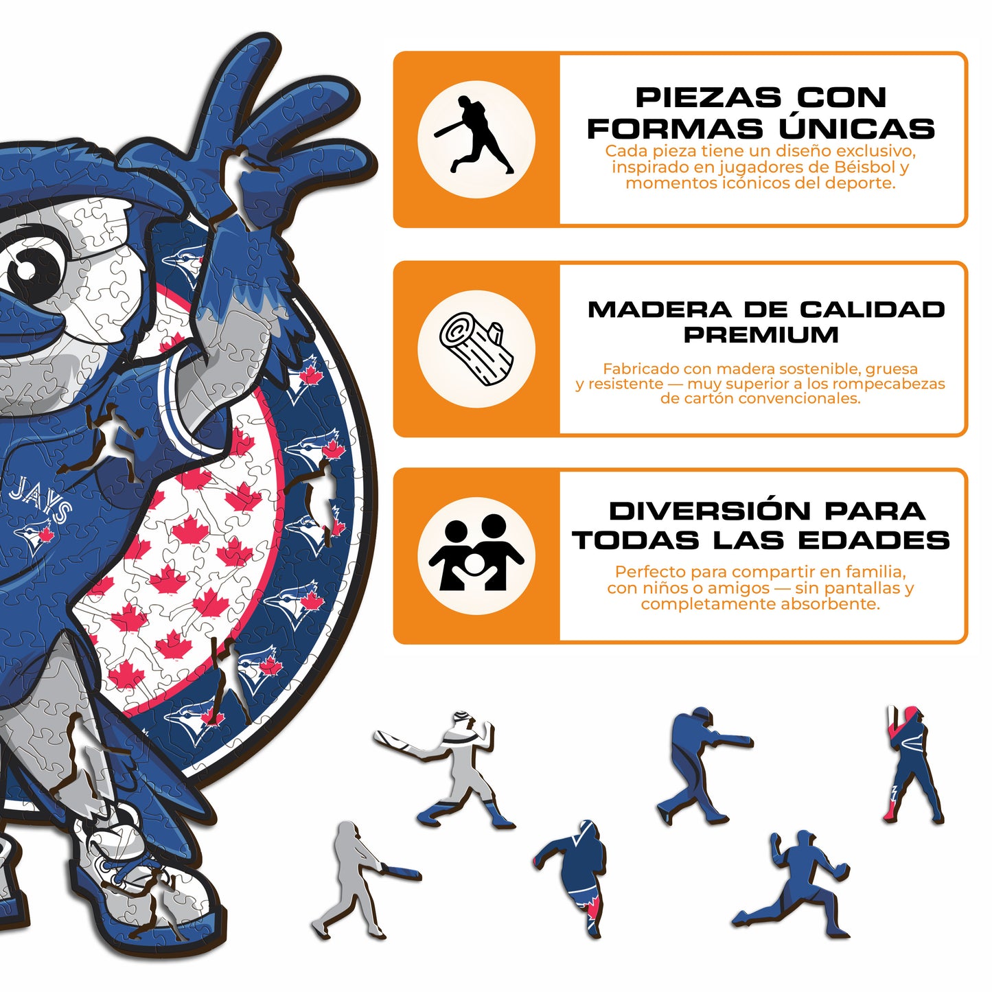 Toronto Blue Jays™ Mascota - Rompecabezas de Madera