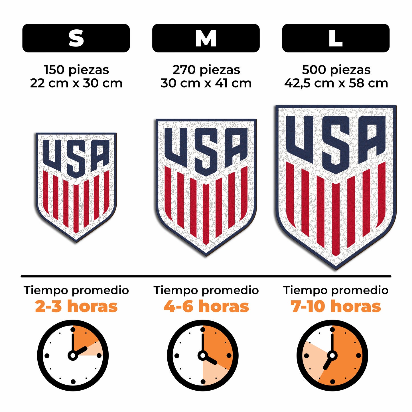 USMNT® Escudo - Rompecabezas de Madera
