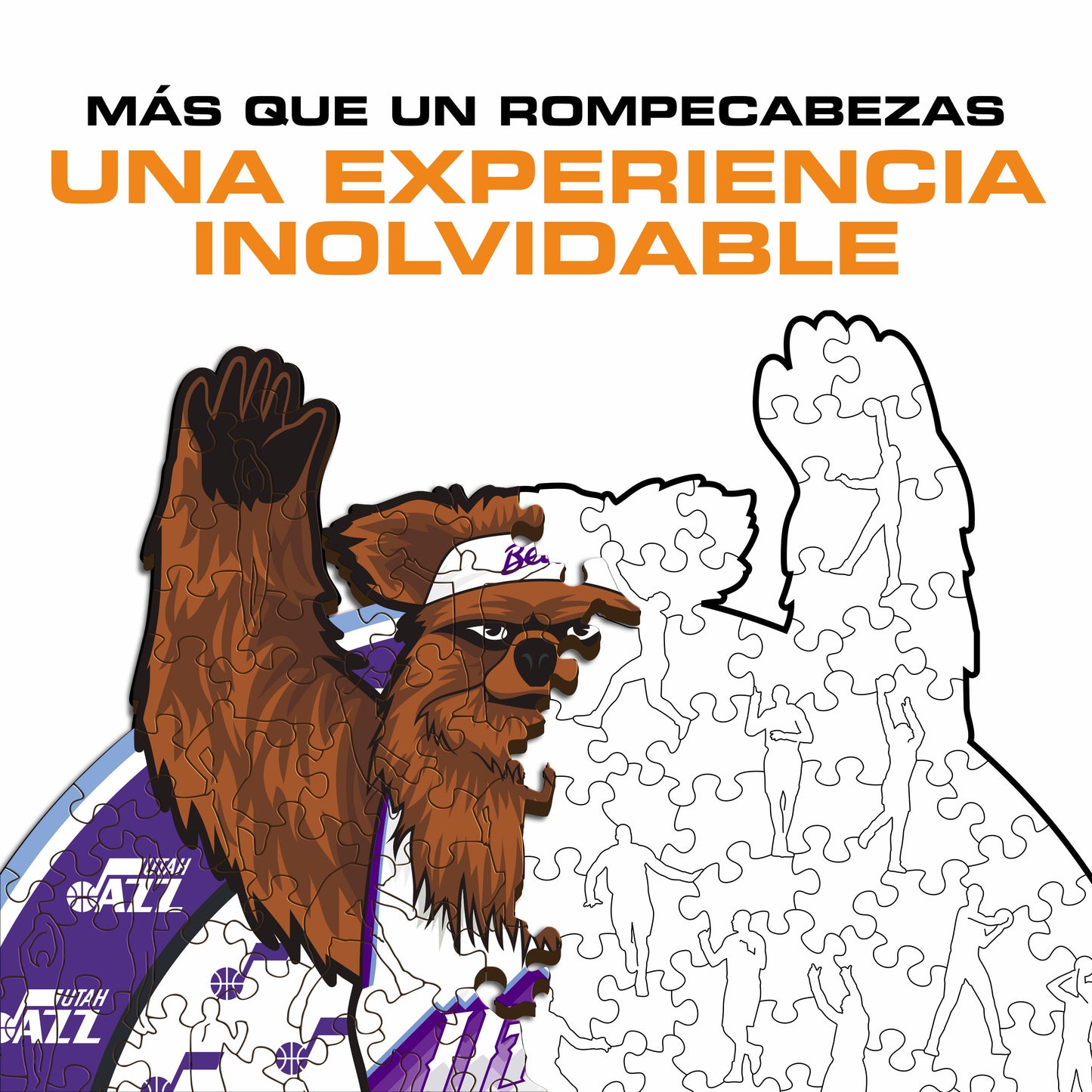 Utah Jazz™ Mascota Rompecabezas de Madera
