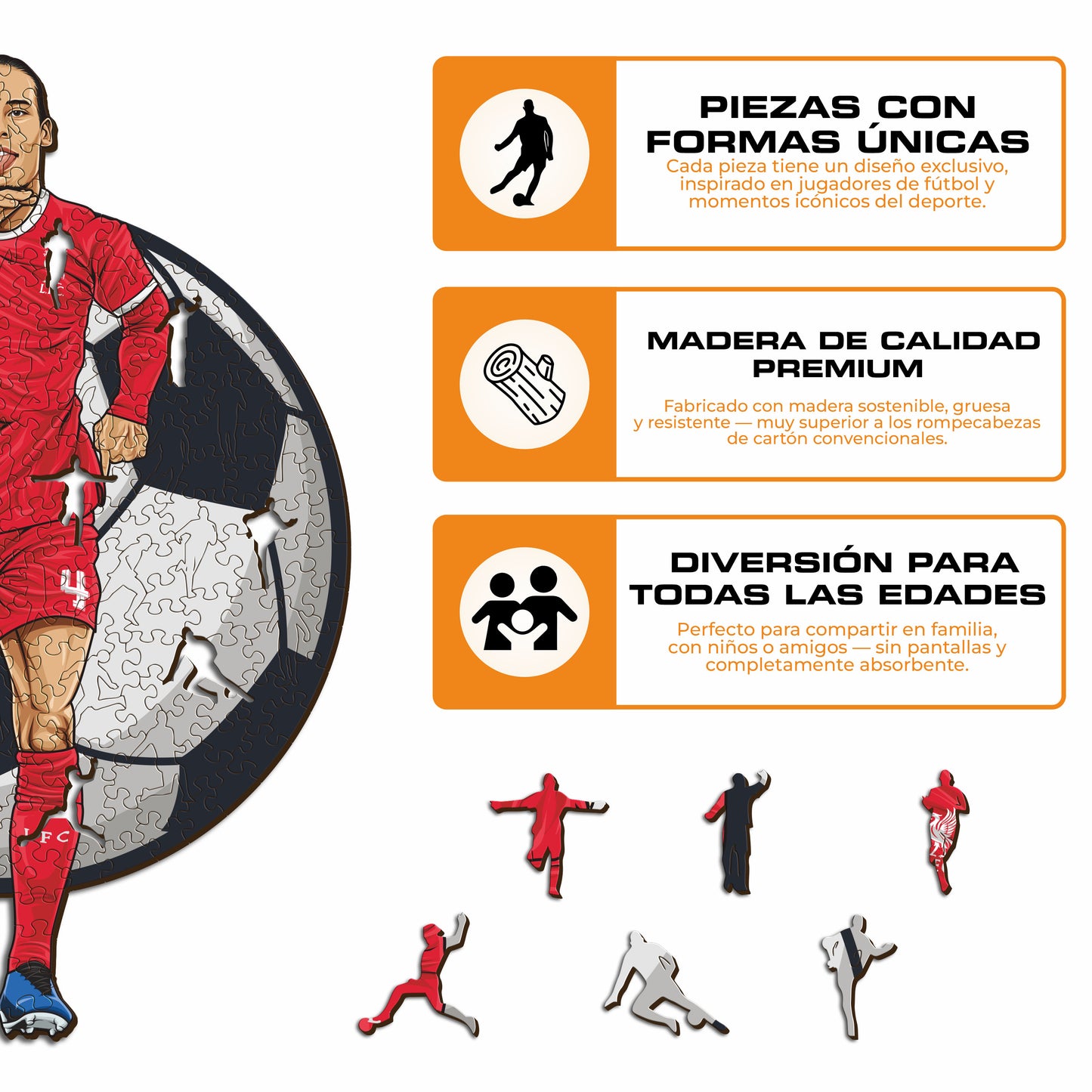 Virgil van Dijk - Rompecabezas de Madera